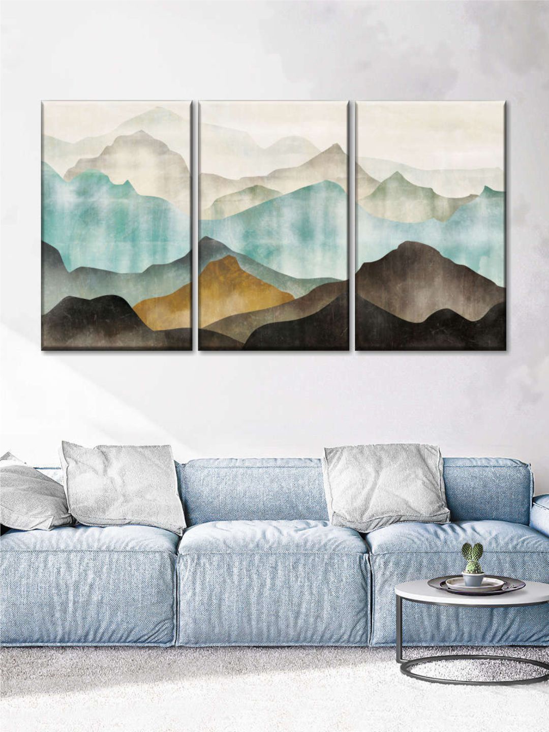 POSTERS AND TRUSS Set Of 3 Green & Black Abstract Mountain Ranges Printed Framed Wall Art
POSTERS AND TRUSS Set Of 3 Green & Black Abstract Mountain Ranges Printed Framed Wall Art