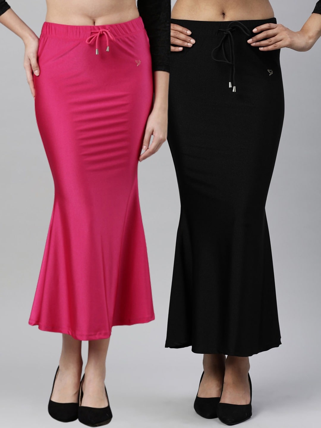 TWIN BIRDS Women Pack Of 2 Mermaid-Fit High Rise Stretchable Shimmer Saree Shape Wear, Black
TWIN BIRDS Women Pack Of 2 Mermaid-Fit High Rise Stretchable Shimmer Saree Shape Wear, Black