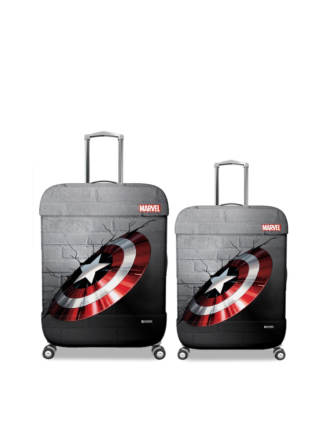 Kuber Industries Set Of 2 Marvel Captain America Shield Water Resistant Luggage Cover, Grey
Kuber Industries Set Of 2 Marvel Captain America Shield Water Resistant Luggage Cover, Grey
