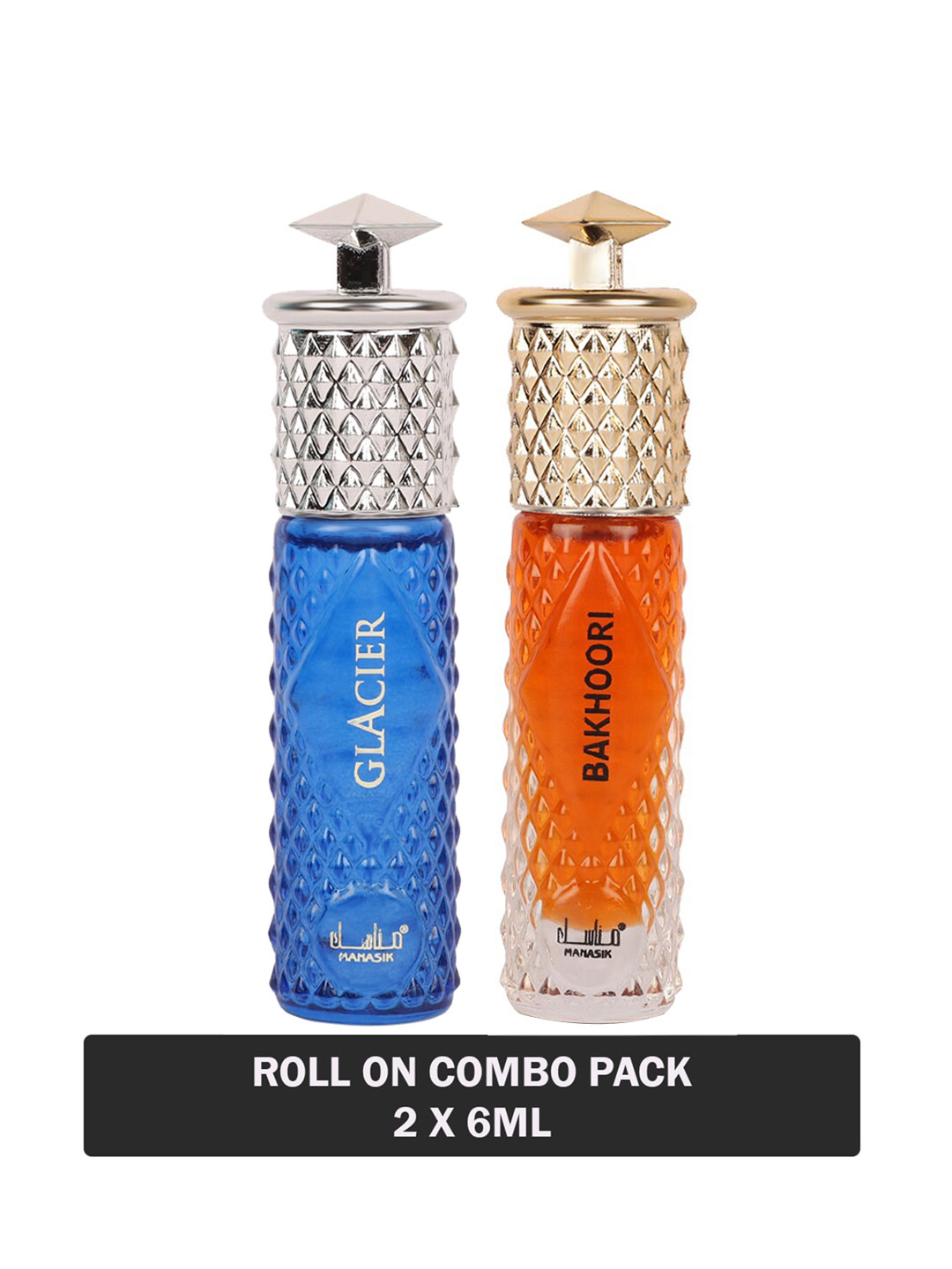 MANASIK Set of Glacier & Bakhoori Long Lasting Attars - 6 ml Each, Blue
MANASIK Set of Glacier & Bakhoori Long Lasting Attars - 6 ml Each, Blue