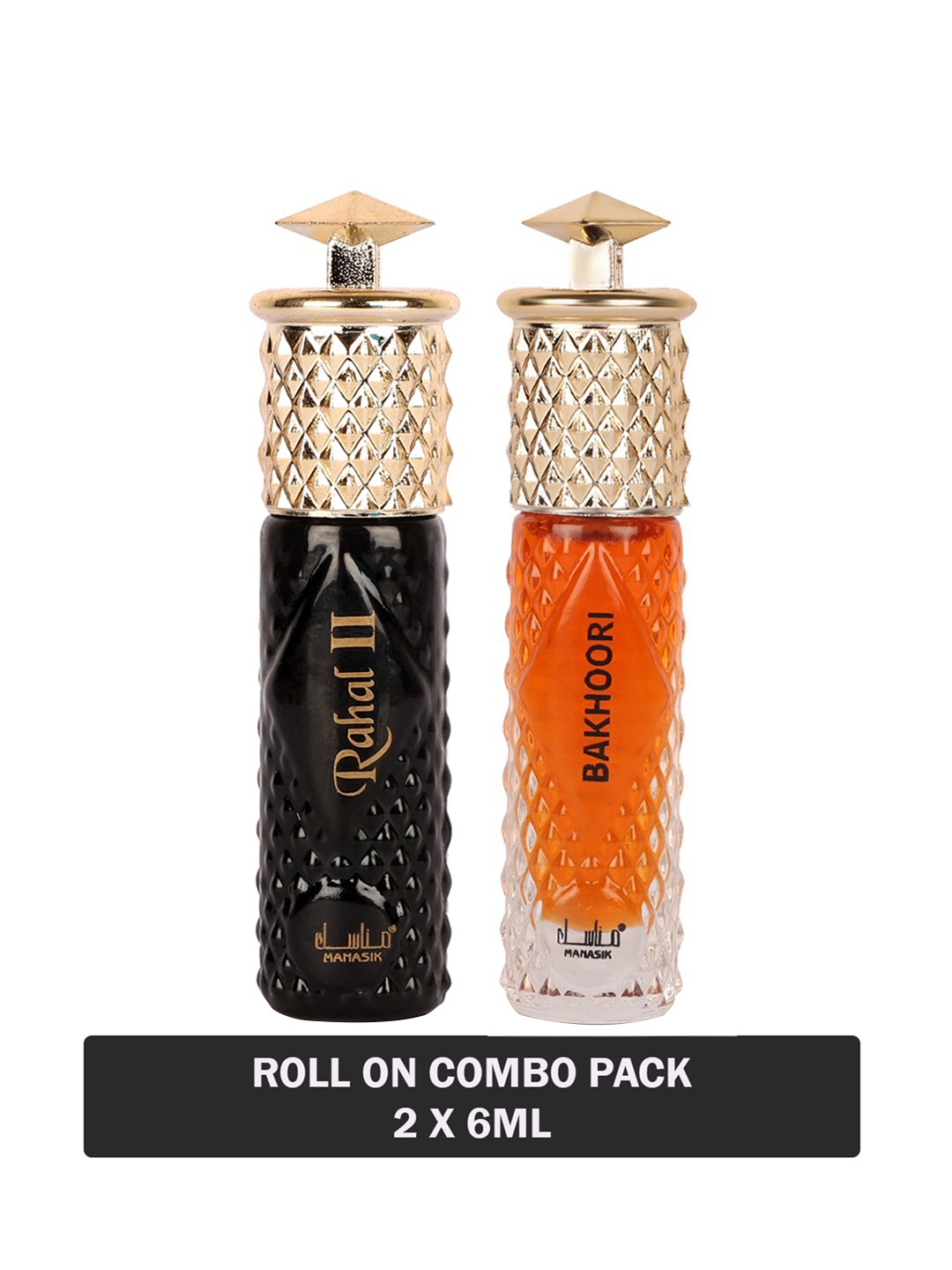MANASIK Men Set Of 2 Long-Lasting Roll-On Attars 6ml Each- Rahal II & Bakhoori, Multi
MANASIK Men Set Of 2 Long-Lasting Roll-On Attars 6ml Each- Rahal II & Bakhoori, Multi