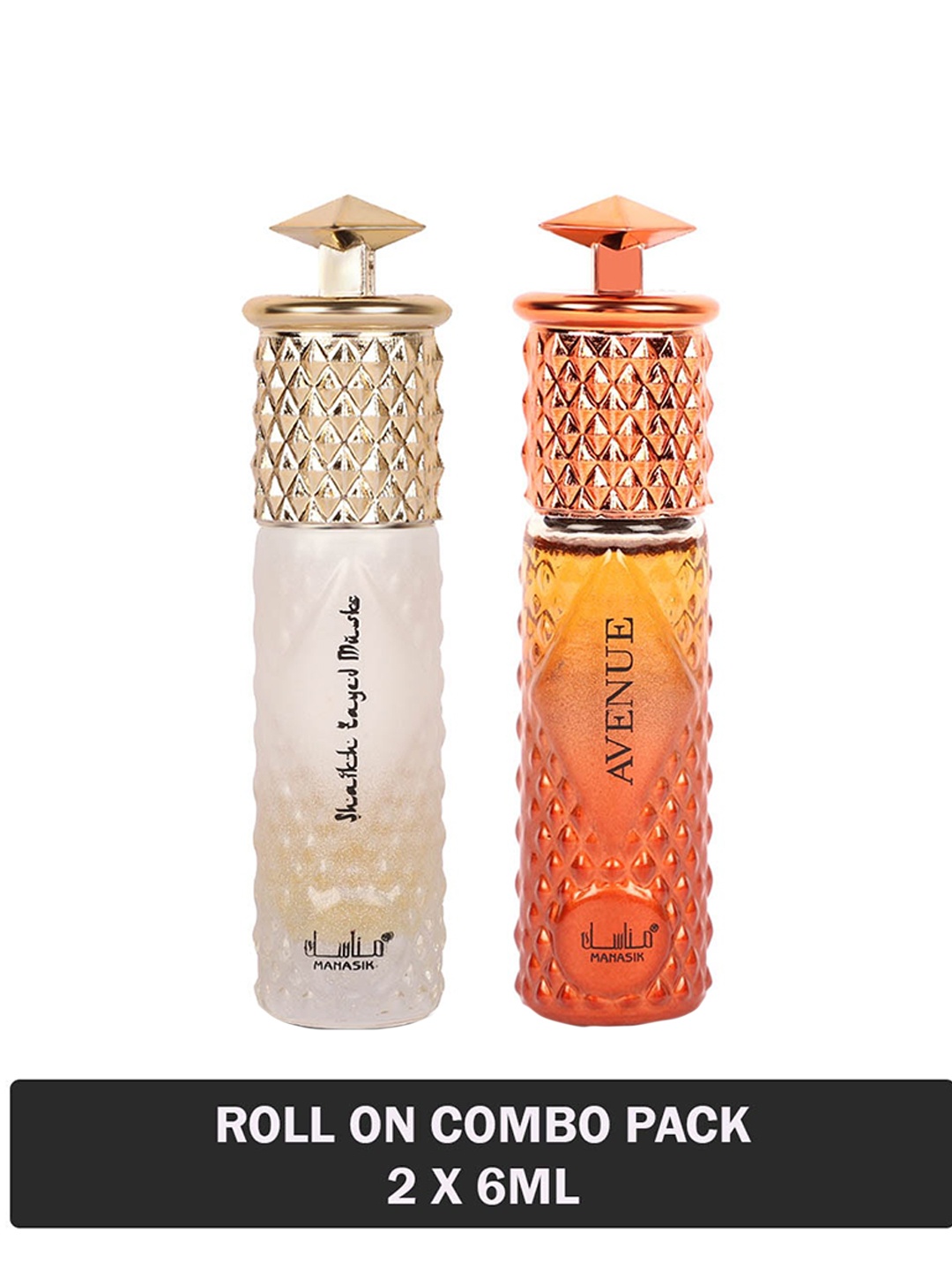 MANASIK Set Of 2 Long-Lasting Roll-On Attars 6ml Each- Shaikh Zayed Musk & Avenue, White
MANASIK Set Of 2 Long-Lasting Roll-On Attars 6ml Each- Shaikh Zayed Musk & Avenue, White