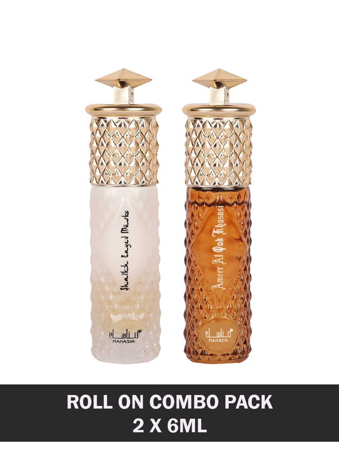 MANASIK Set Of 2 Long-Lasting Attars 6ml Each- Shaikh Zayed Musk & Ameer Al Oud Khusnsi, Multi
MANASIK Set Of 2 Long-Lasting Attars 6ml Each- Shaikh Zayed Musk & Ameer Al Oud Khusnsi, Multi