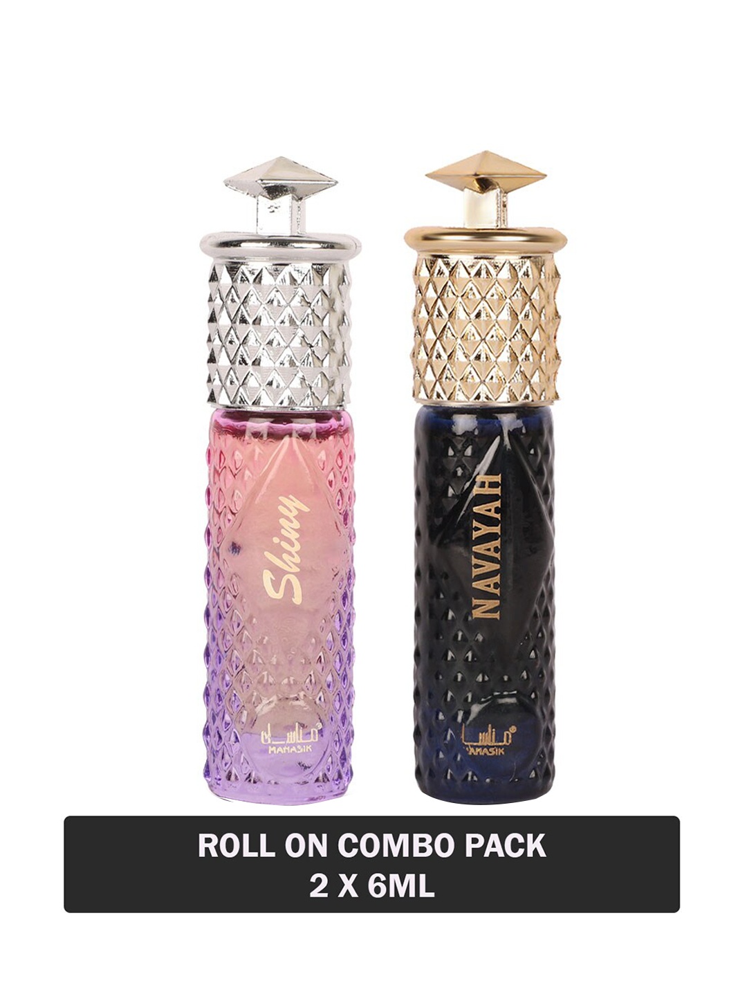MANASIK Women Set Of 2 Long Lasting Attars - 6 ml Each - Shiny Pink & Navayah, Multi
MANASIK Women Set Of 2 Long Lasting Attars - 6 ml Each - Shiny Pink & Navayah, Multi