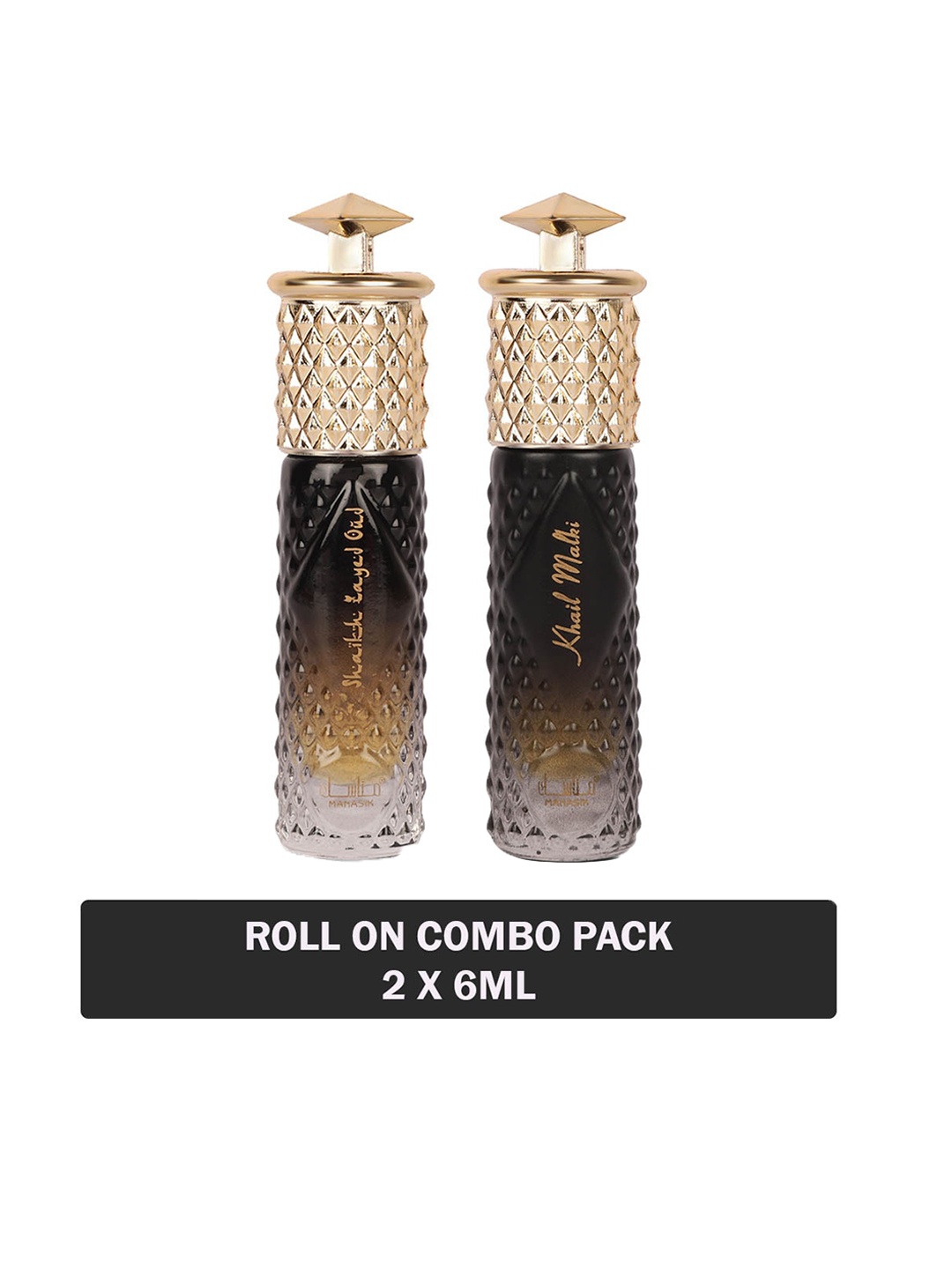 MANASIK Set Of 2 Long Lasting Attars - 6 ml Each - Shaikh Zayed Oud & Khail Malki, Multi
MANASIK Set Of 2 Long Lasting Attars - 6 ml Each - Shaikh Zayed Oud & Khail Malki, Multi