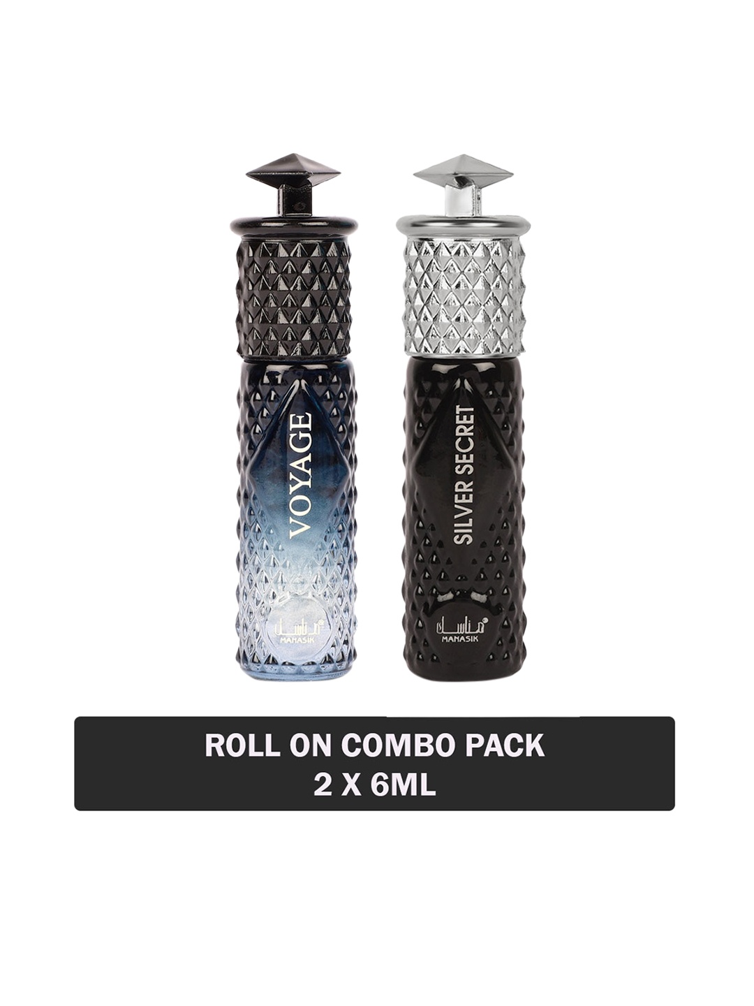 MANASIK Men Set Of 2 Long-Lasting Roll-On Attars 6ml Each- Voyage & Silver Secret, Multi
MANASIK Men Set Of 2 Long-Lasting Roll-On Attars 6ml Each- Voyage & Silver Secret, Multi
