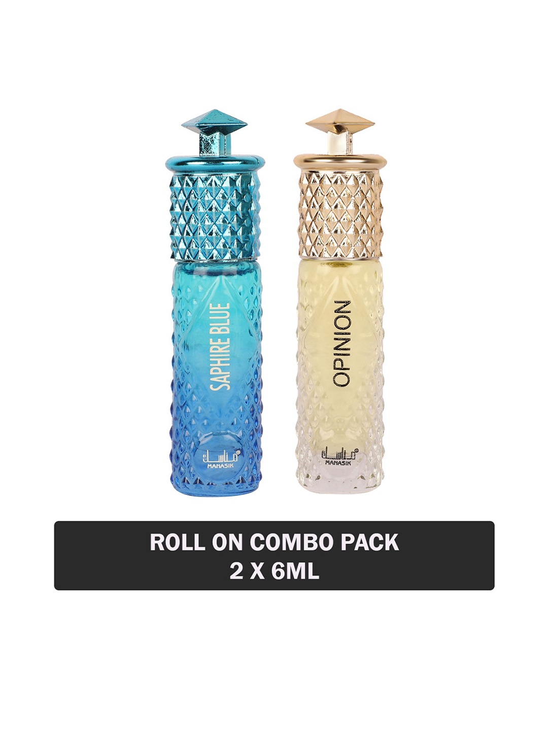 MANASIK Men Set Of 2 Long-Lasting Roll-On Attars 6ml Each- Saphire Blue & Opinion, Multi
MANASIK Men Set Of 2 Long-Lasting Roll-On Attars 6ml Each- Saphire Blue & Opinion, Multi