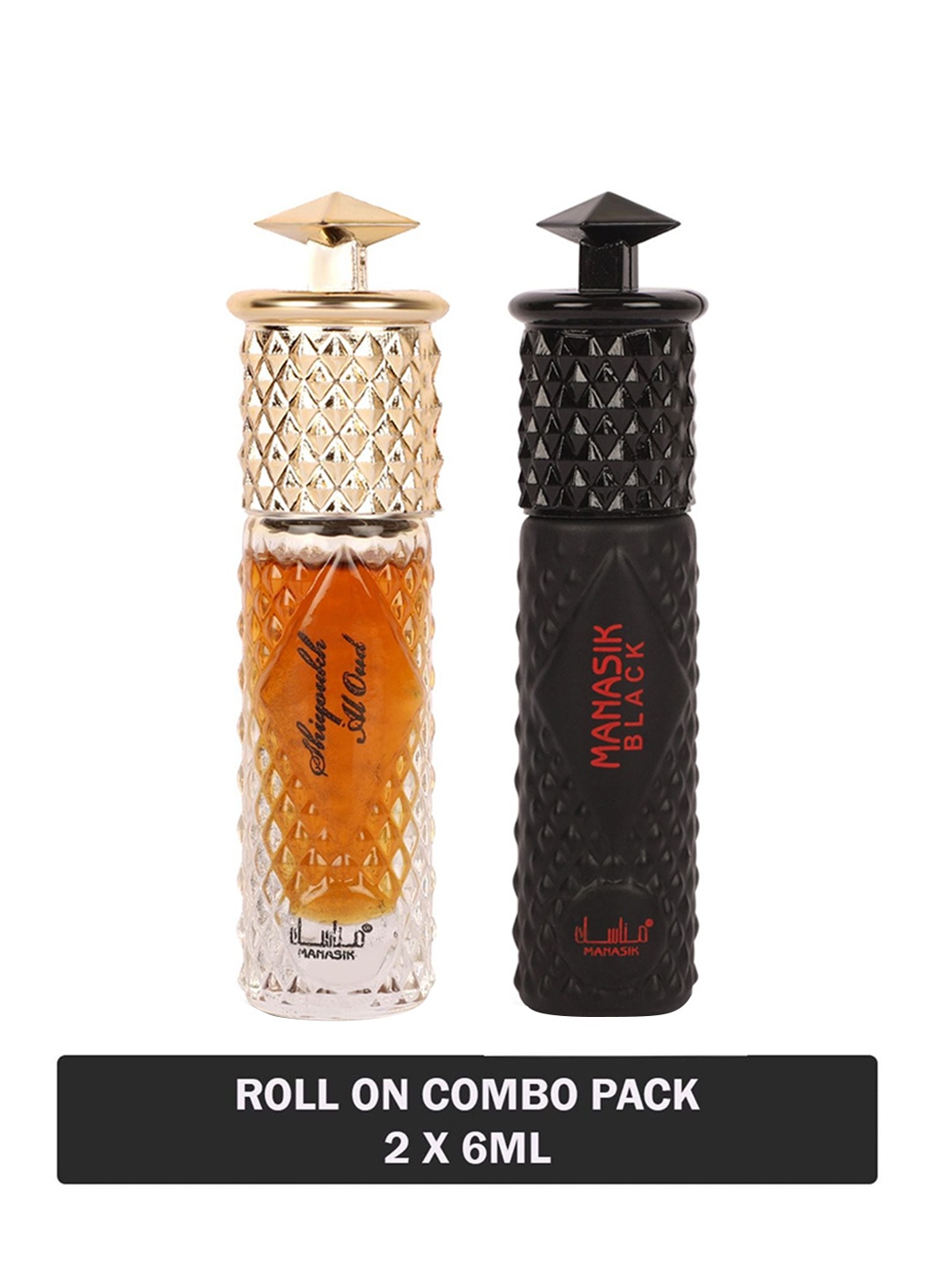 MANASIK Men Set Of 2 Long-Lasting Roll-On Attars 6ml Each- Shiyoukh Al Oud & Black, Orange
MANASIK Men Set Of 2 Long-Lasting Roll-On Attars 6ml Each- Shiyoukh Al Oud & Black, Orange