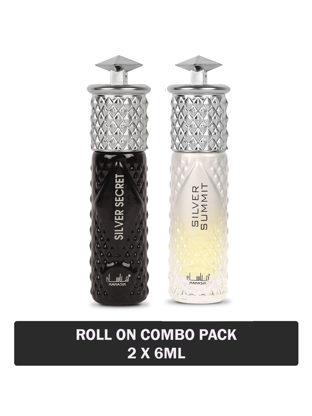 MANASIK Men Set Of 2 Long Lasting Attars - 6 ml Each - Silver Secret & Silver Summit, Multi
MANASIK Men Set Of 2 Long Lasting Attars - 6 ml Each - Silver Secret & Silver Summit, Multi