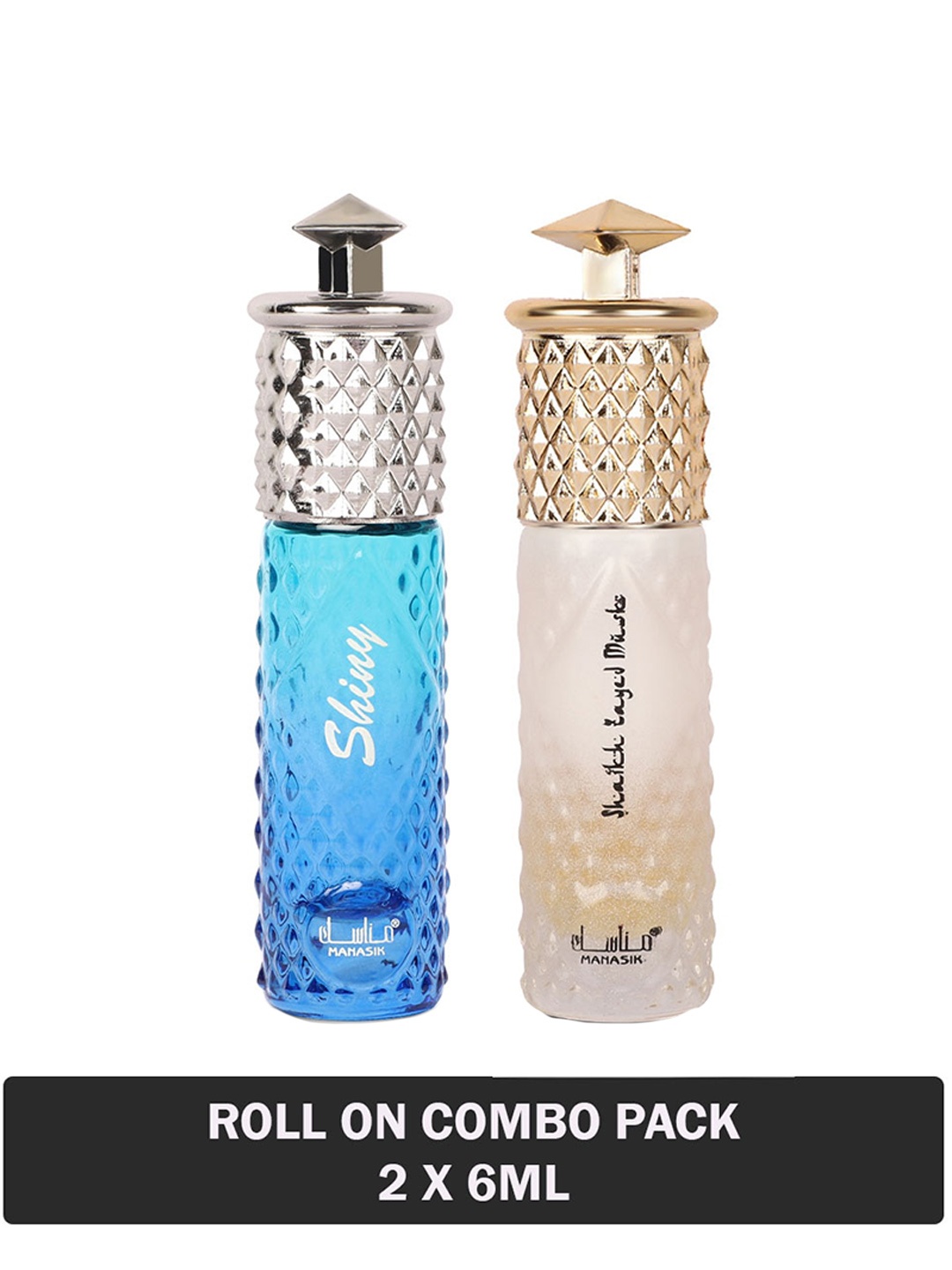 MANASIK Set Of 2 Long-Lasting Roll-On Attars 6ml Each- Shiny Blue & Shaikh Zayed Musk
MANASIK Set Of 2 Long-Lasting Roll-On Attars 6ml Each- Shiny Blue & Shaikh Zayed Musk