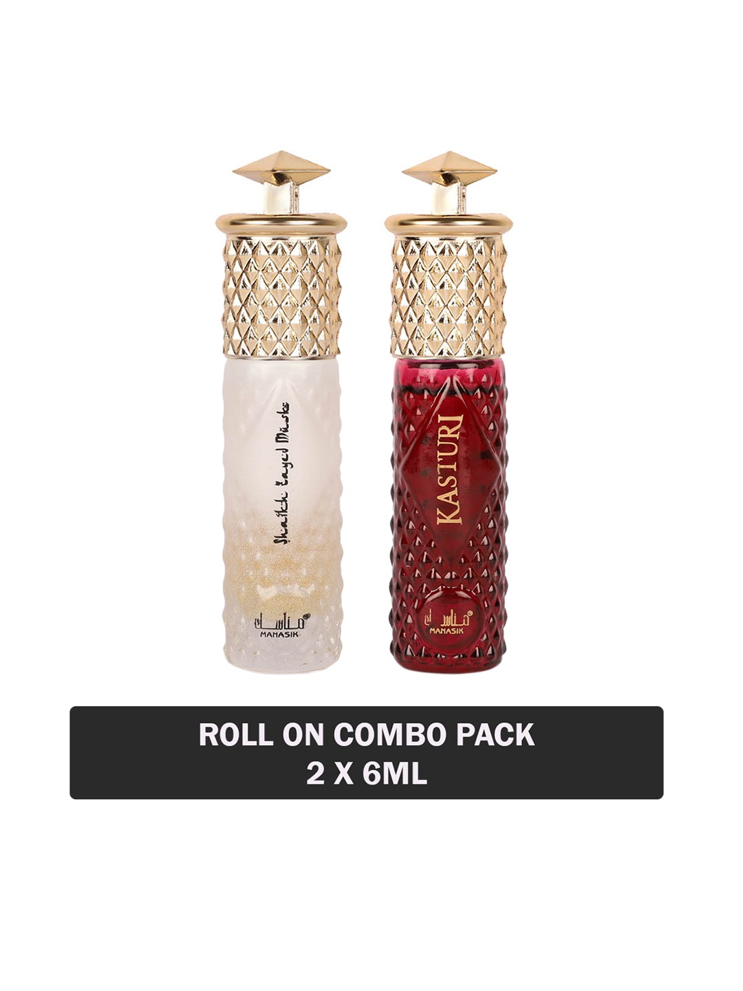 MANASIK Men Set of 2 Long Lasting Attars 6 ml each - Shaikh Zayed Musk & Kasturi, White
MANASIK Men Set of 2 Long Lasting Attars 6 ml each - Shaikh Zayed Musk & Kasturi, White