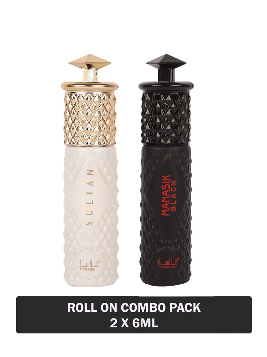 MANASIK Men Set of 2 Long Lasting Attars 6 ml each - 6 ml Each - Sultan & Black, White
MANASIK Men Set of 2 Long Lasting Attars 6 ml each - 6 ml Each - Sultan & Black, White