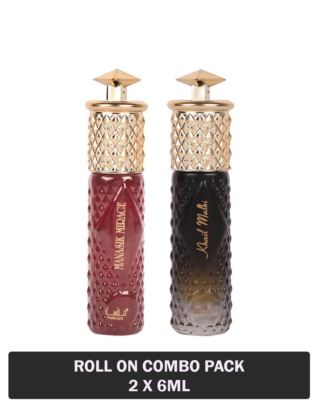 MANASIK Set Of 2 Long Lasting Roll-On Attars - Mirage & Khail Malki - 6ml Each, Maroon
MANASIK Set Of 2 Long Lasting Roll-On Attars - Mirage & Khail Malki - 6ml Each, Maroon
