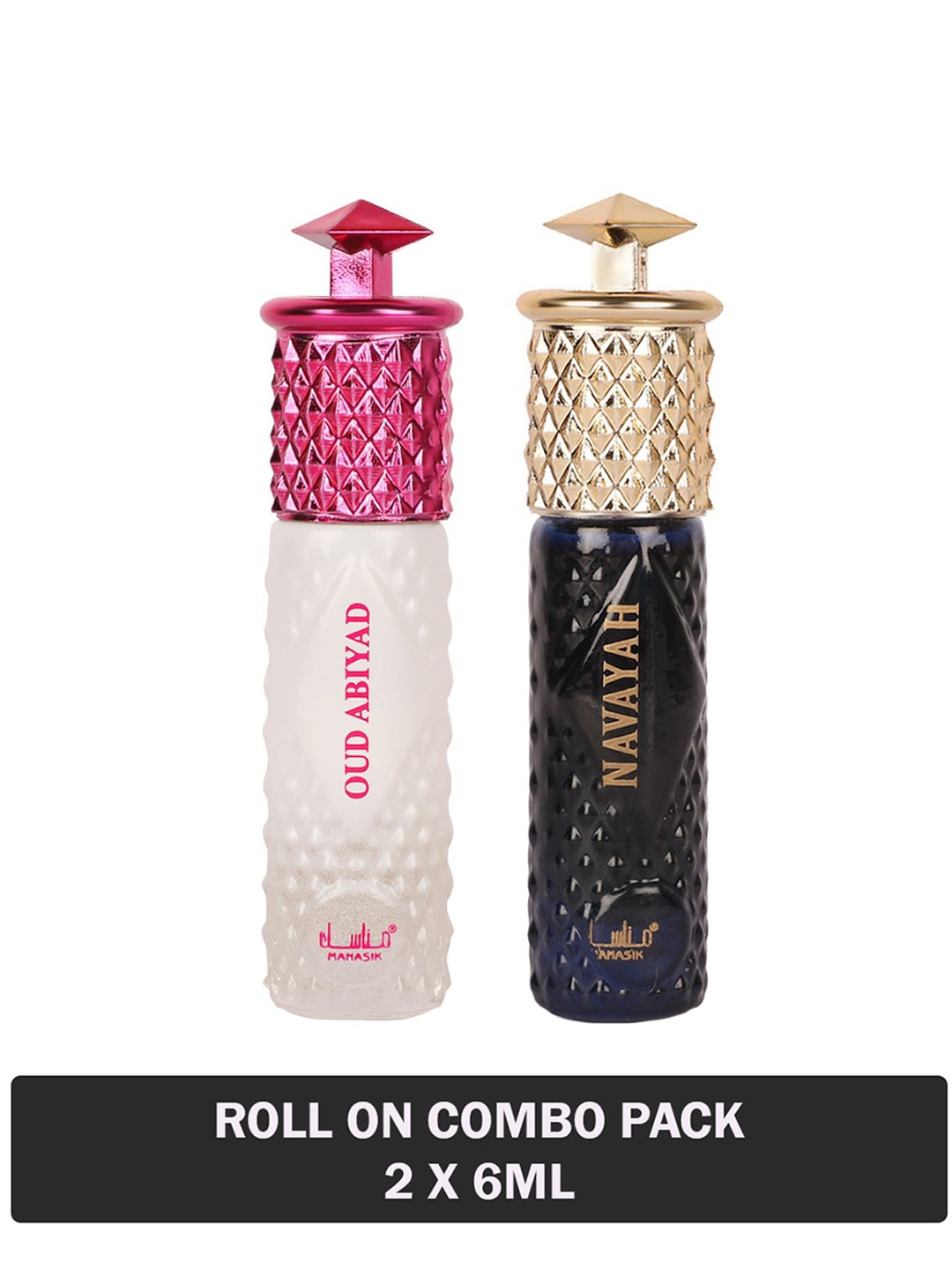 MANASIK Women Set of 2 Long Lasting Roll-On Attar 6 ml each - Oud Abiyad & Navayah, White
MANASIK Women Set of 2 Long Lasting Roll-On Attar 6 ml each - Oud Abiyad & Navayah, White