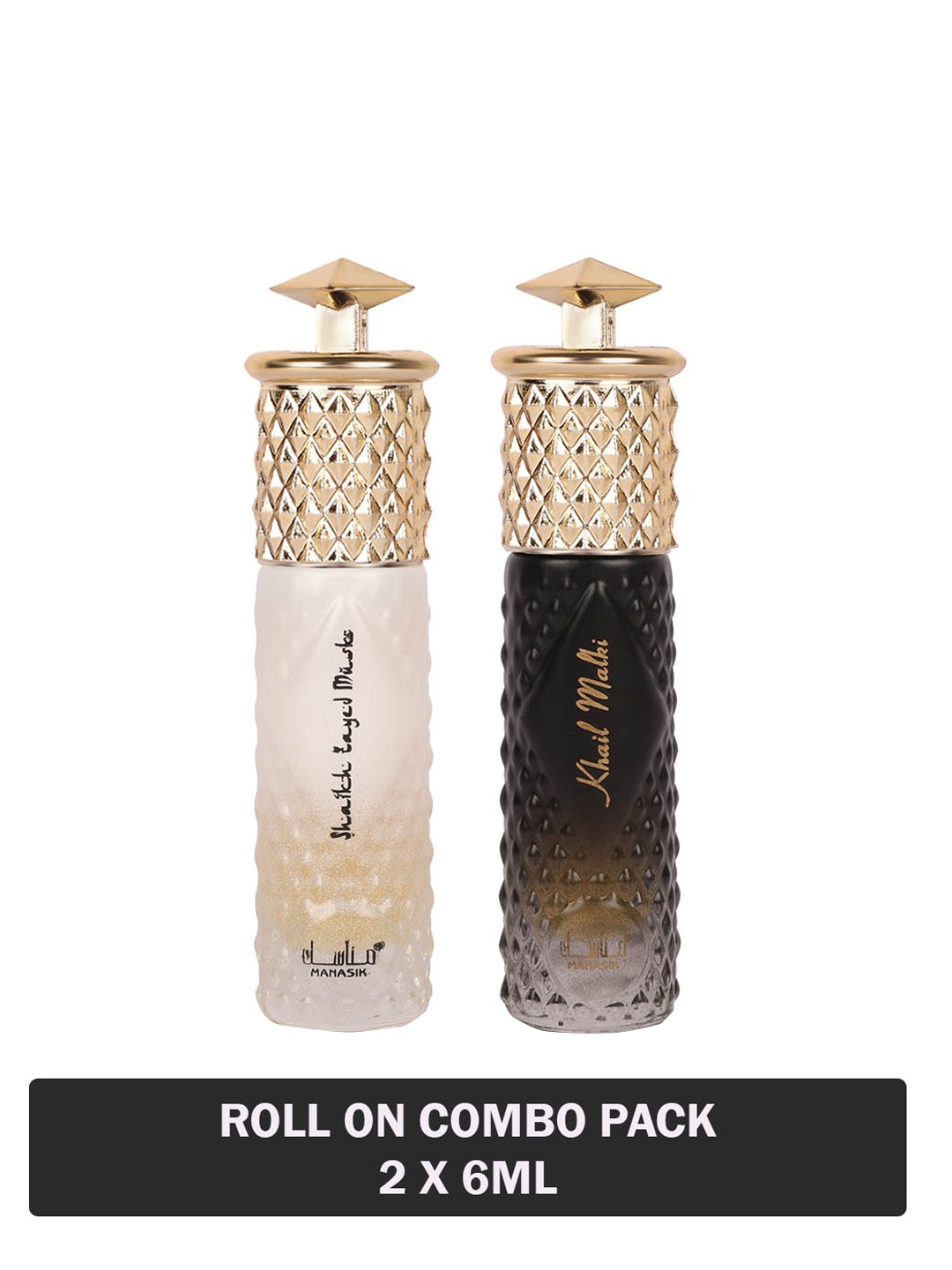 MANASIK Set Of 2 Long Lasting Roll-On Attars - Shaikh Zayed Musk & Khail Malki - 6ml Each, Off white
MANASIK Set Of 2 Long Lasting Roll-On Attars - Shaikh Zayed Musk & Khail Malki - 6ml Each, Off white