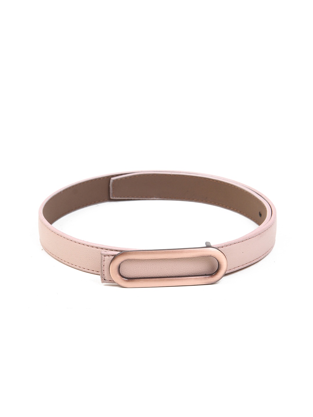 Calvadoss Women Textured Push Pin Closure Belt, Rose