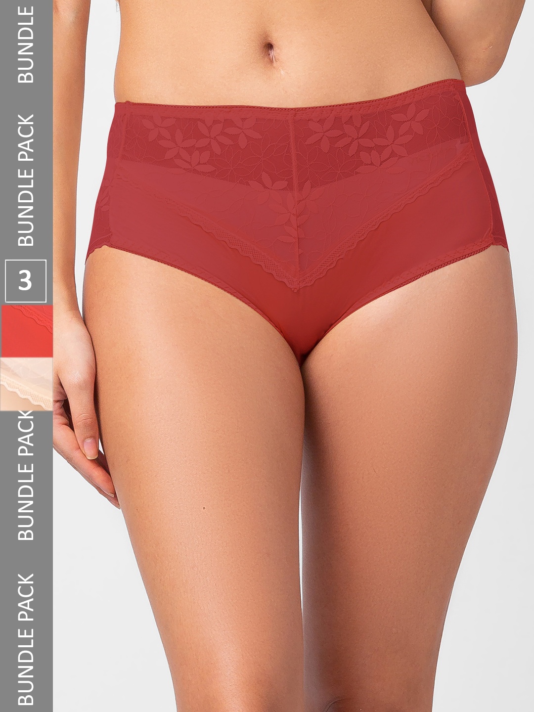 NOIRA Women Pack Of 3 Mid-Rise Hipster Briefs 902_SMR_ NO, Assorted