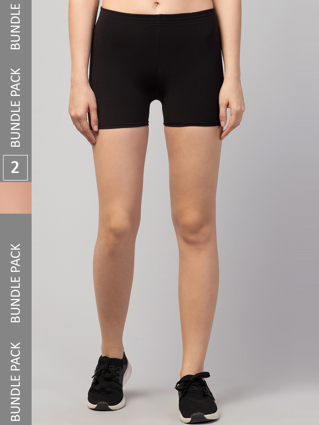 Apraa & Parma Women Pack Of 2 Skinny Fit Cycling e-Dry Technology Technology Shorts, Black
Apraa & Parma Women Pack Of 2 Skinny Fit Cycling e-Dry Technology Technology Shorts, Black