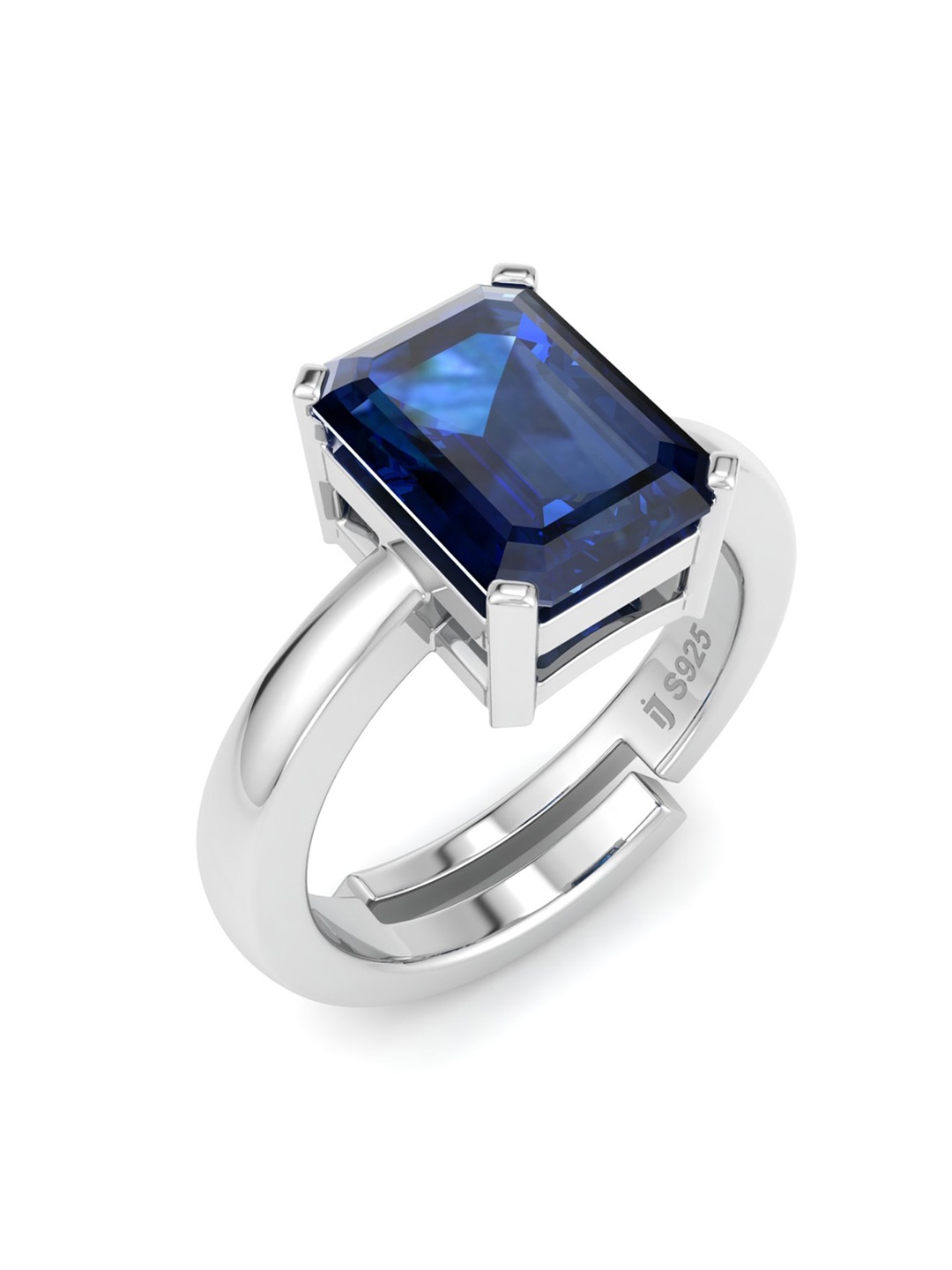 Inddus Jewels 925 Sterling Silver Rhodium-Plated Studded Stone Adjustable Finger Ring
Inddus Jewels 925 Sterling Silver Rhodium-Plated Studded Stone Adjustable Finger Ring