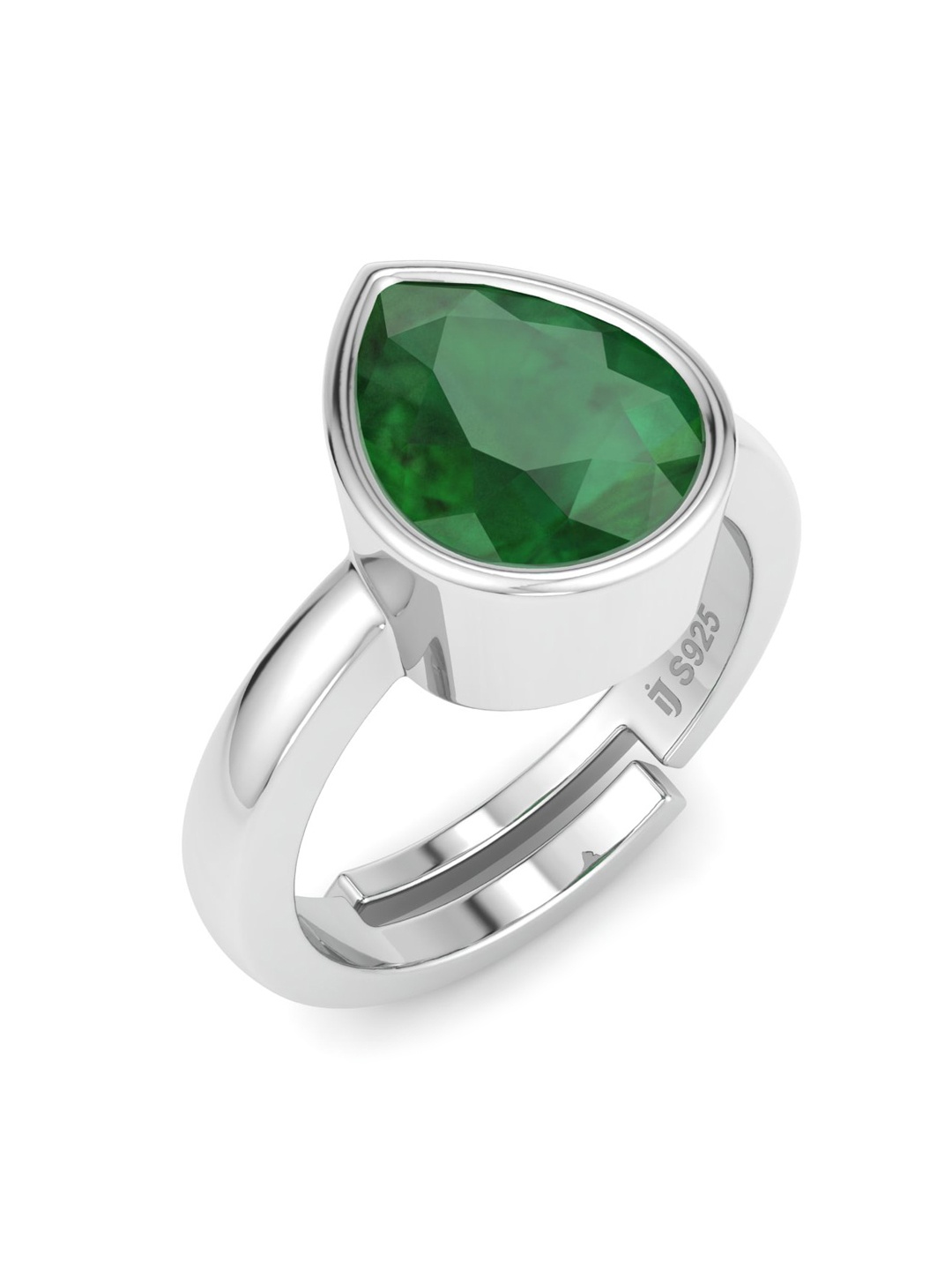 Inddus Jewels 925 Sterling Silver Rhodium-Plated Studded Stone Adjustable Finger Ring
Inddus Jewels 925 Sterling Silver Rhodium-Plated Studded Stone Adjustable Finger Ring