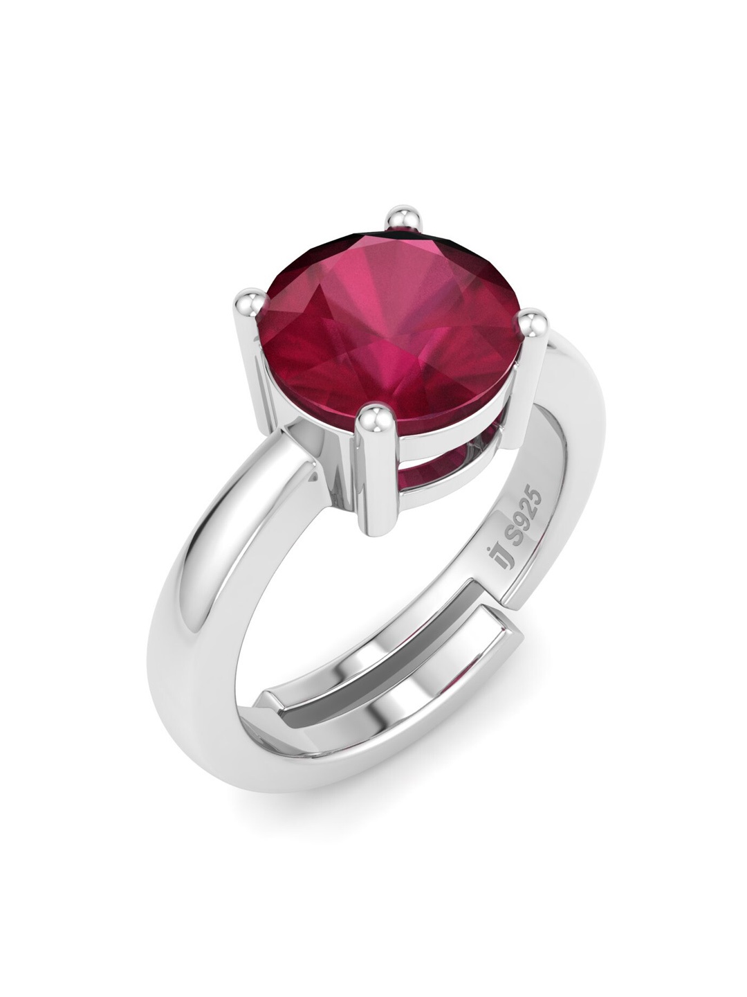 Inddus Jewels 925 Sterling Silver Rhodium-Plated Studded Stone Adjustable Finger Ring
Inddus Jewels 925 Sterling Silver Rhodium-Plated Studded Stone Adjustable Finger Ring