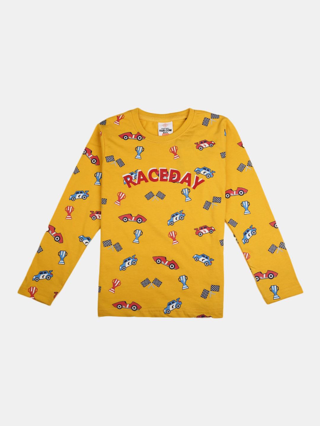V-Mart Boys Conversational Printed Cotton T-shirt, Yellow 
V-Mart Boys Conversational Printed Cotton T-shirt, Yellow