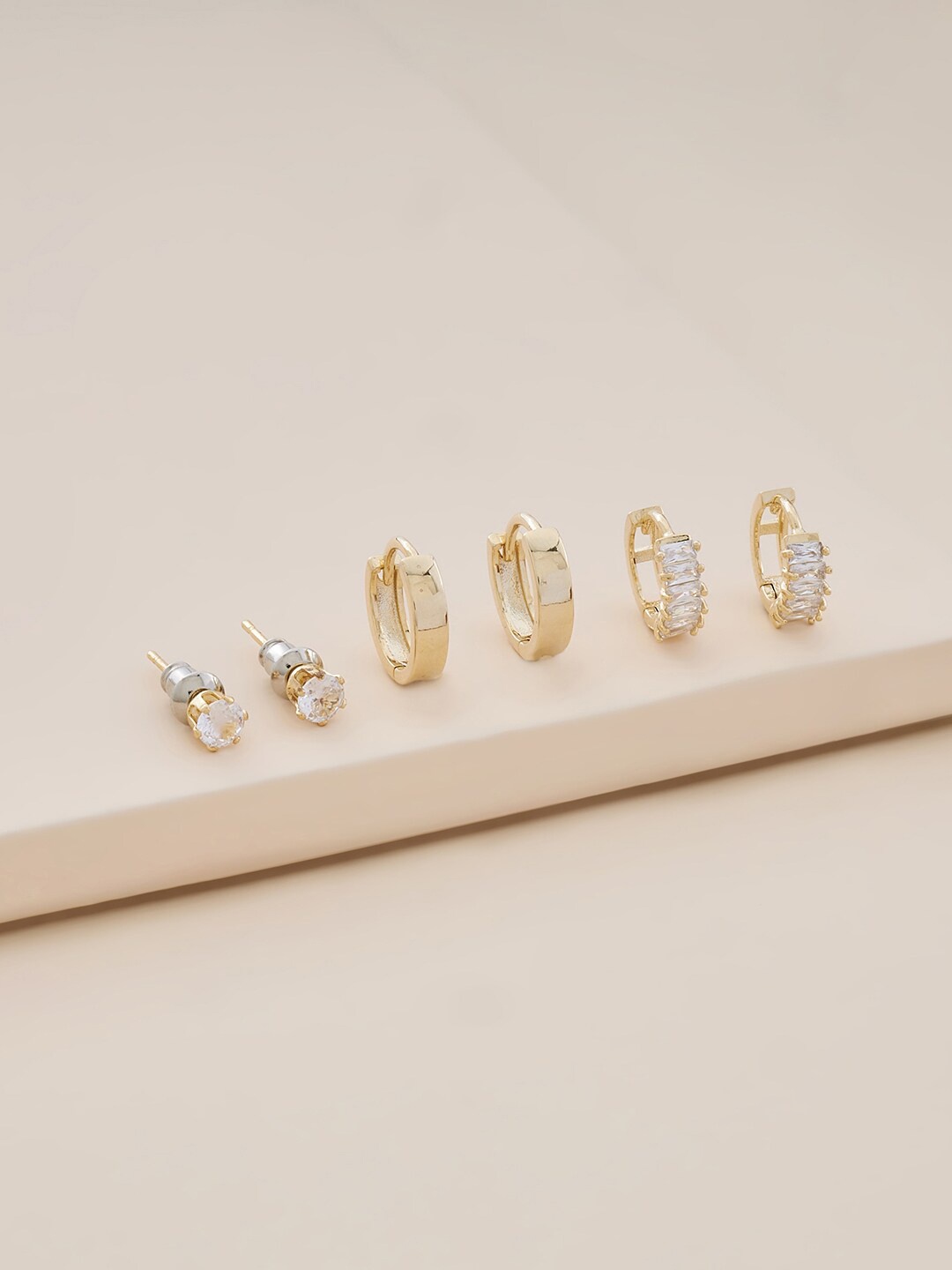 Kushal's Fashion Jewellery Pack Of 3 Gold Plated CZ Contemporary Hoop Earrings, White
Kushal's Fashion Jewellery Pack Of 3 Gold Plated CZ Contemporary Hoop Earrings, White