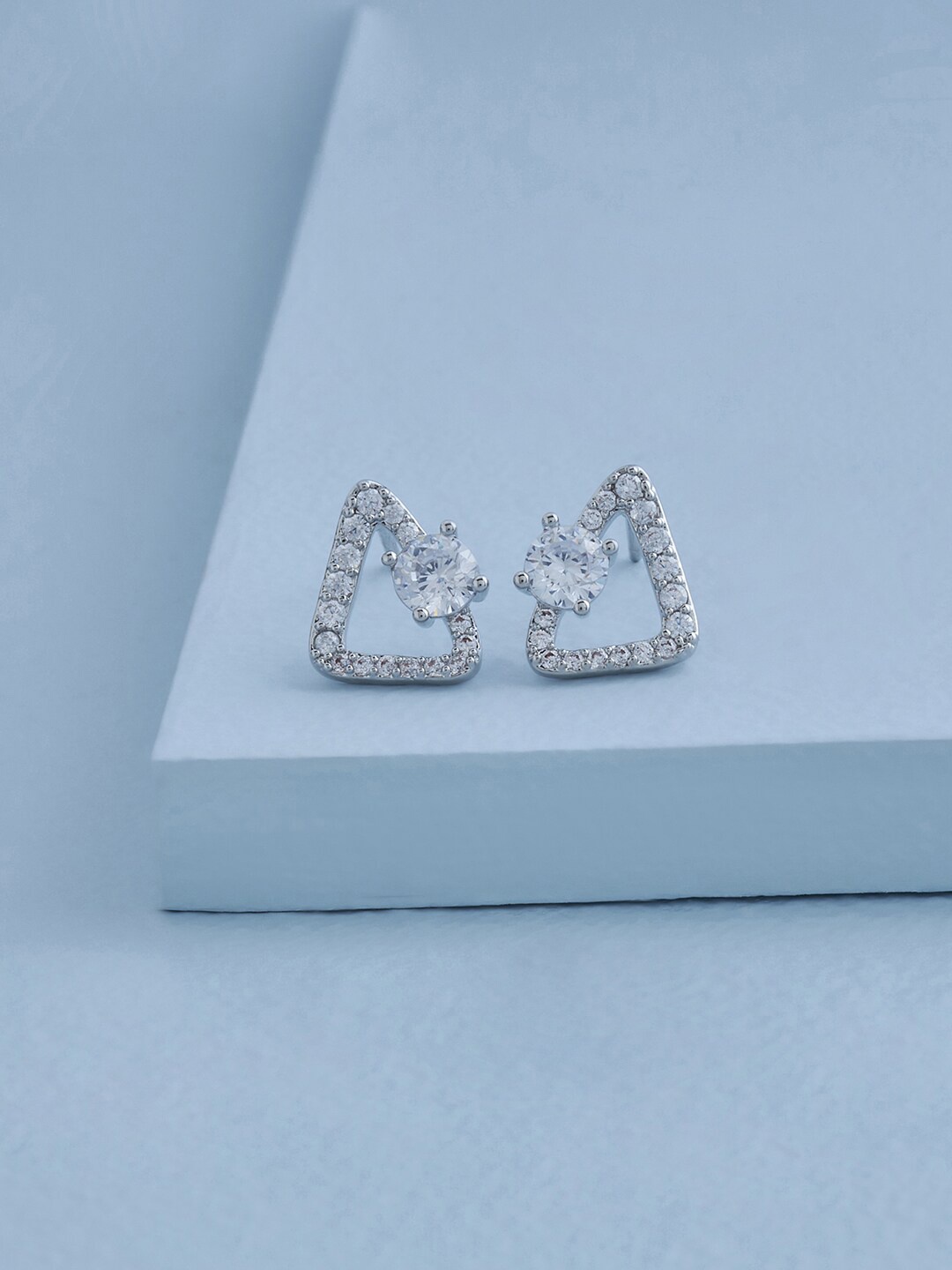 Kushal's Fashion Jewellery Rhodium Plated Cubic Zirconia Geometric Studs Earrings, White
Kushal's Fashion Jewellery Rhodium Plated Cubic Zirconia Geometric Studs Earrings, White