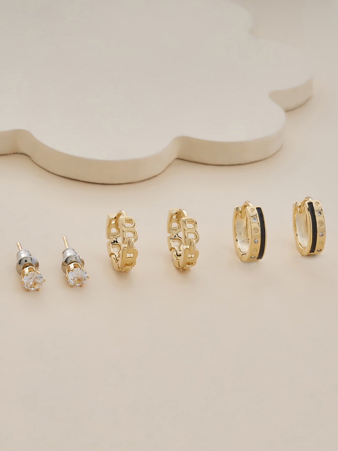 Kushal's Fashion Jewellery Pack Of 3 Gold-Plated Cubic Zirconia Contemporary Hoop Earrings, White
Kushal's Fashion Jewellery Pack Of 3 Gold-Plated Cubic Zirconia Contemporary Hoop Earrings, White