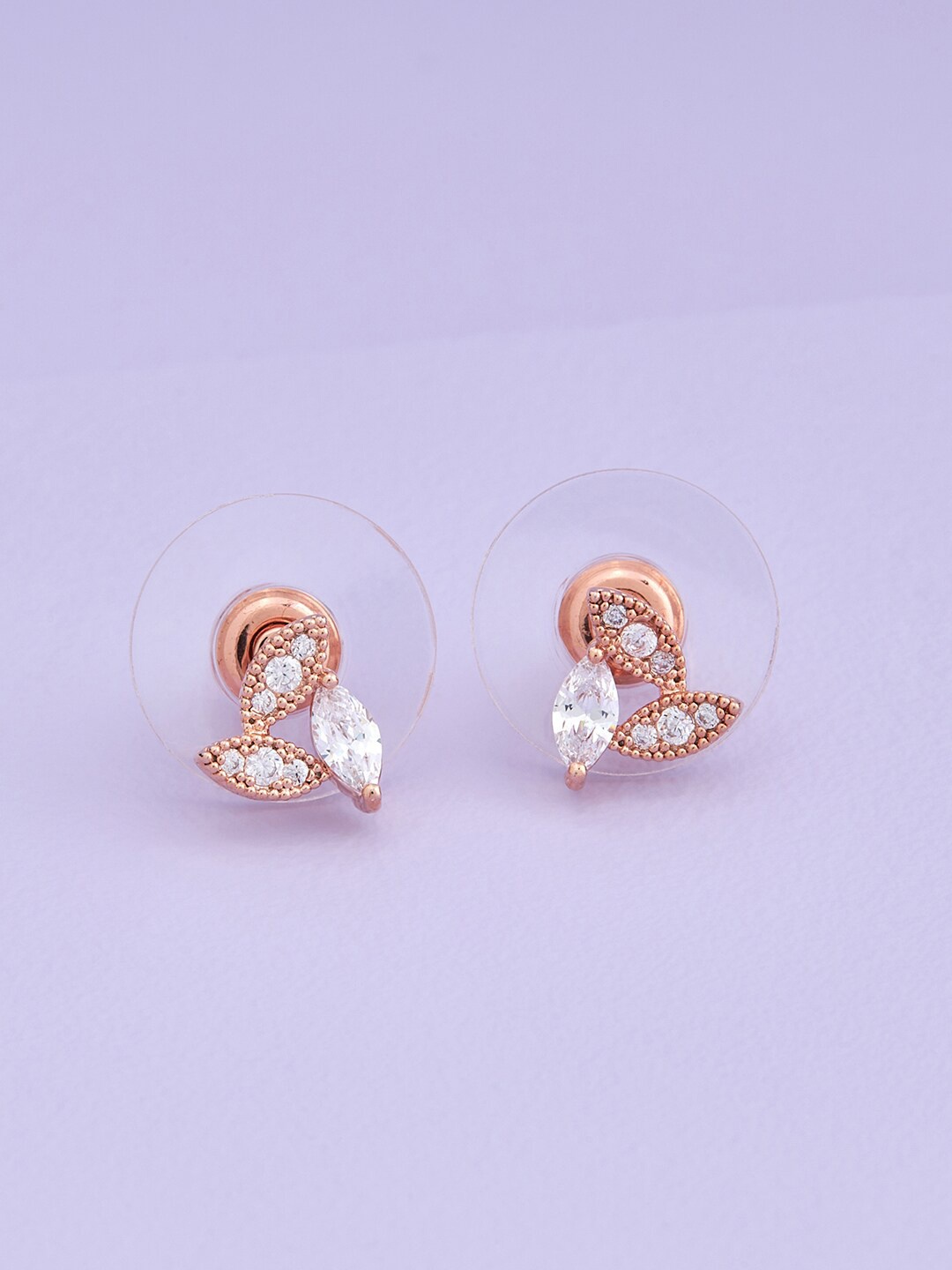 Kushal's Fashion Jewellery Rose Gold-Plated Rose Gold-Plated Contemporary Studs Earrings, White
Kushal's Fashion Jewellery Rose Gold-Plated Rose Gold-Plated Contemporary Studs Earrings, White