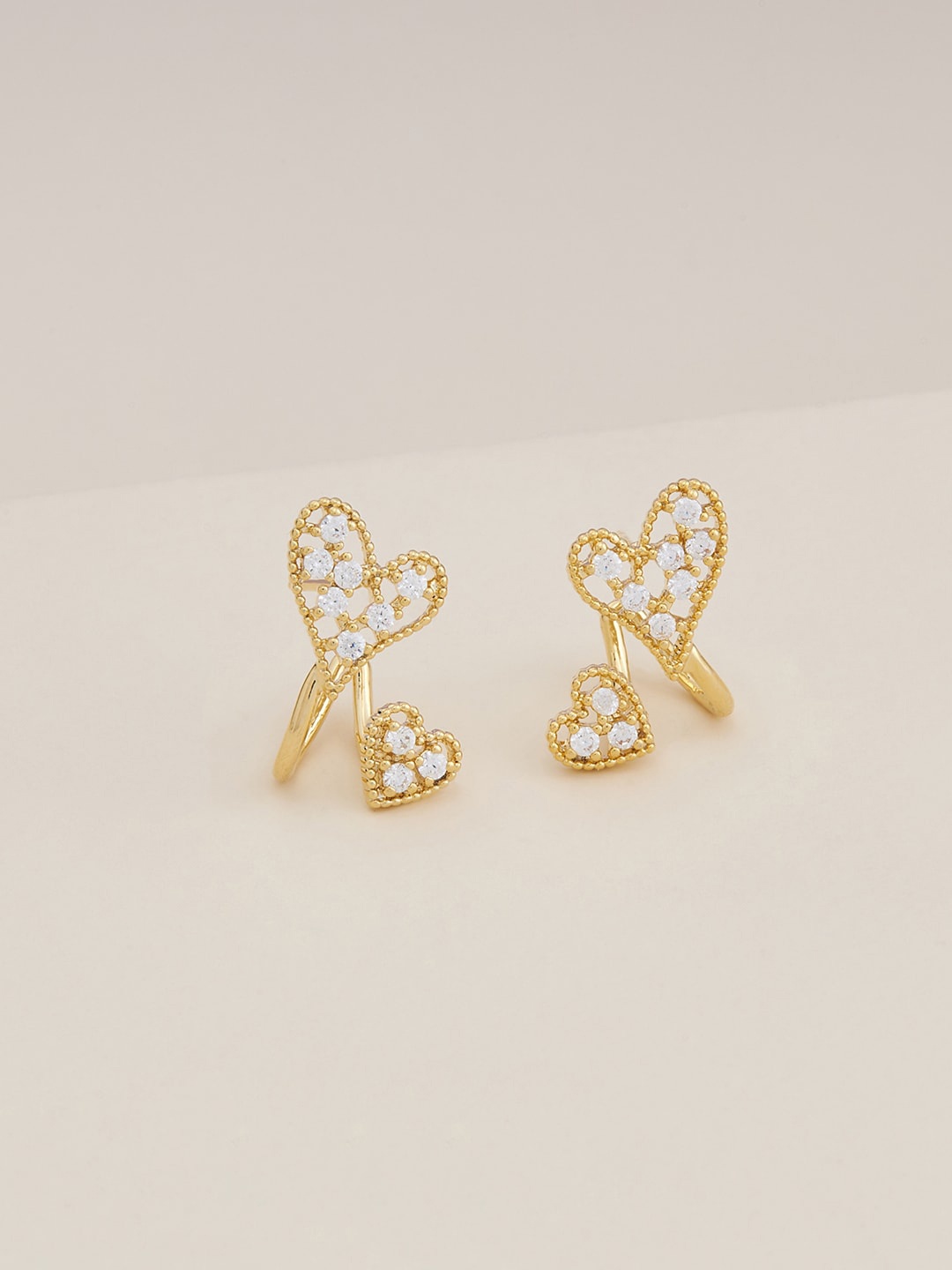 Kushal's Fashion Jewellery Gold-Plated Cubic Zirconia Heart Shaped Studs Earrings, White
Kushal's Fashion Jewellery Gold-Plated Cubic Zirconia Heart Shaped Studs Earrings, White