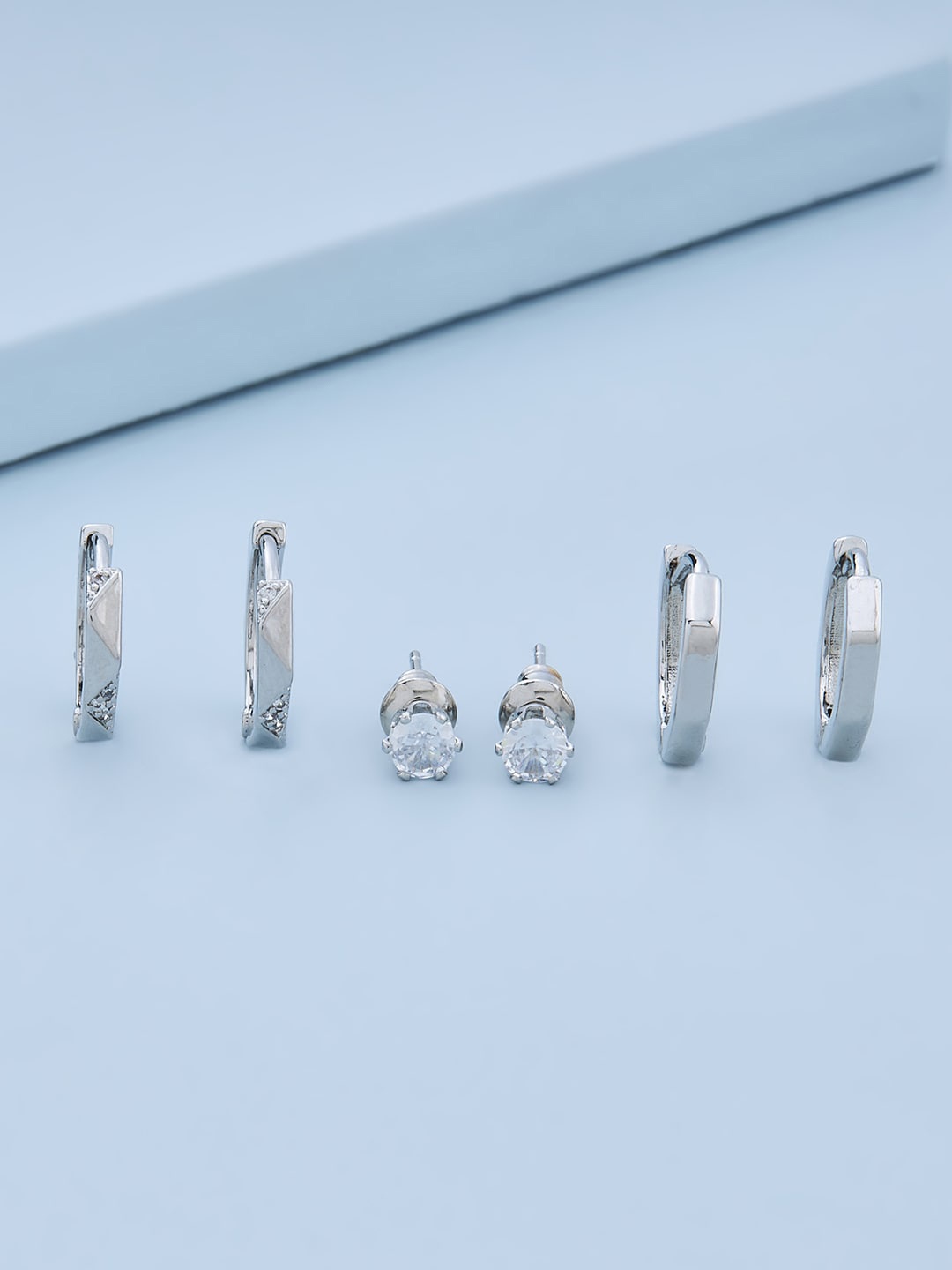 Kushal's Fashion Jewellery Set Of 3 Rhodium Plated Contemporary Hoop Earrings, White
Kushal's Fashion Jewellery Set Of 3 Rhodium Plated Contemporary Hoop Earrings, White
