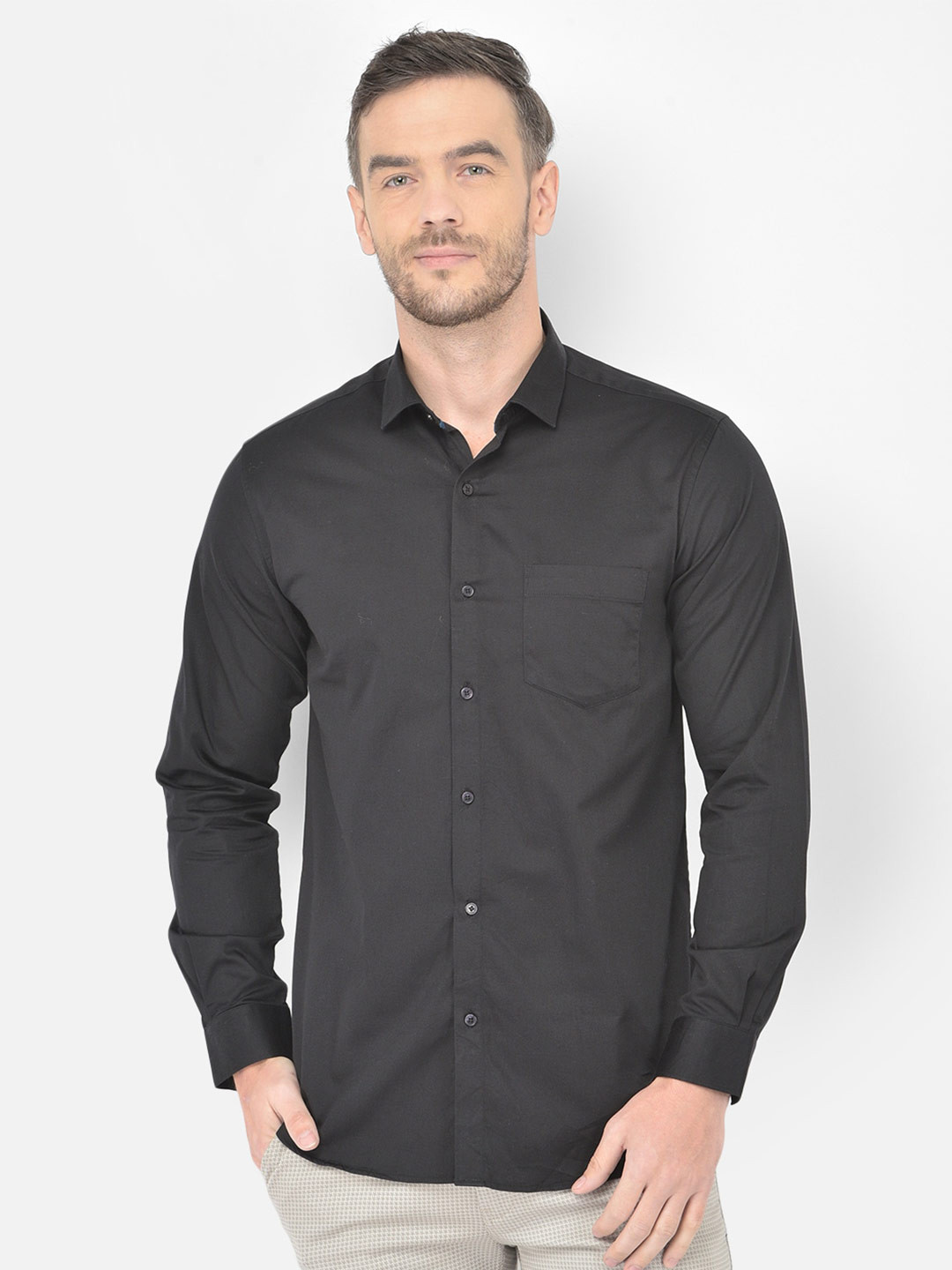 Canary London Spread Collar Satin Slim Fit Formal Shirt, Black
Canary London Spread Collar Satin Slim Fit Formal Shirt, Black