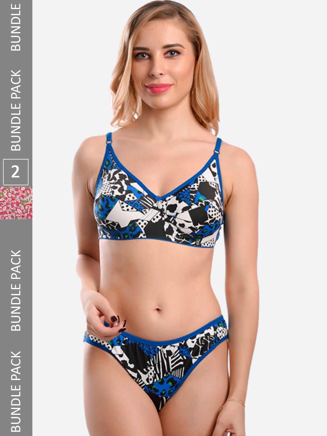 Fleurt Pack Of 2 Non Padded Printed Lingerie Set Fleurt-Set-Print-BL-Print 2-PK-30, Blue
Fleurt Pack Of 2 Non Padded Printed Lingerie Set Fleurt-Set-Print-BL-Print 2-PK-30, Blue