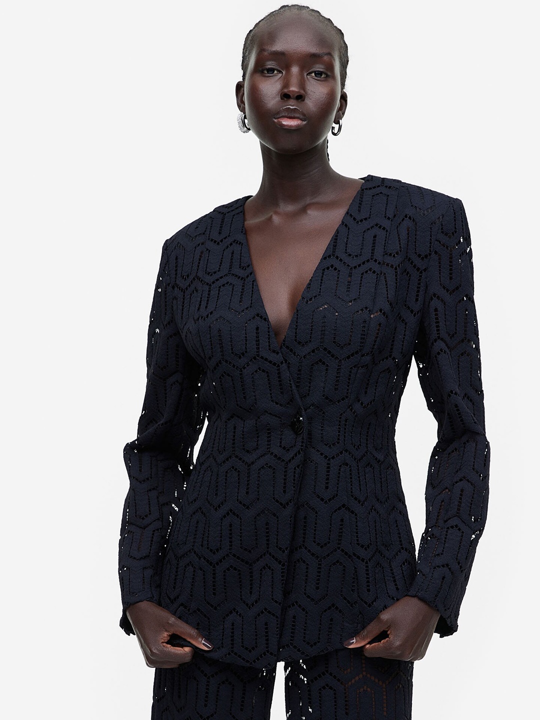 H&M Lace Blazer, Black