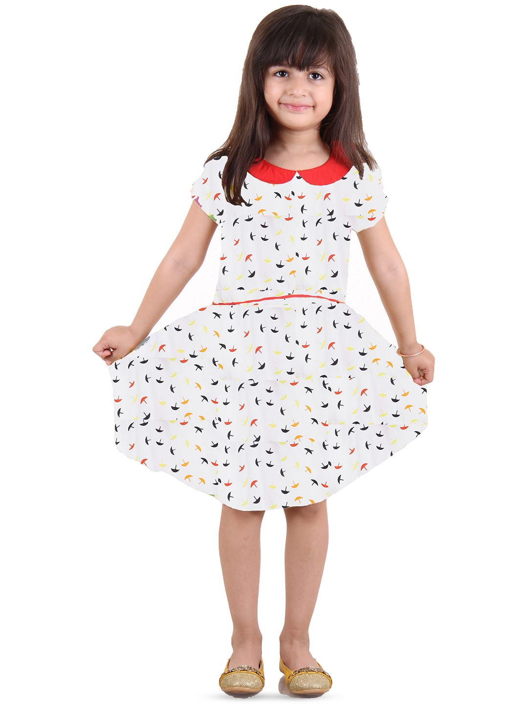 Kids On Board Girls Conversational Printed Peter Pan Collar Fit & Flare Dress, Cream
Kids On Board Girls Conversational Printed Peter Pan Collar Fit & Flare Dress, Cream