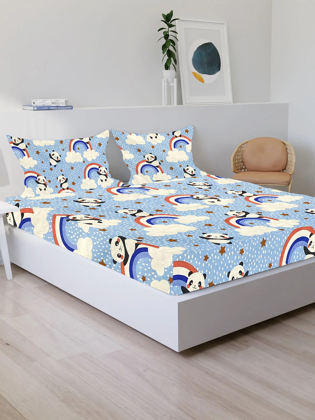 Sleeping Owls- because your sleep matters Tyke Kids Blue 180 TC Cotton Queen Bedsheet Set
Sleeping Owls- because your sleep matters Tyke Kids Blue 180 TC Cotton Queen Bedsheet Set