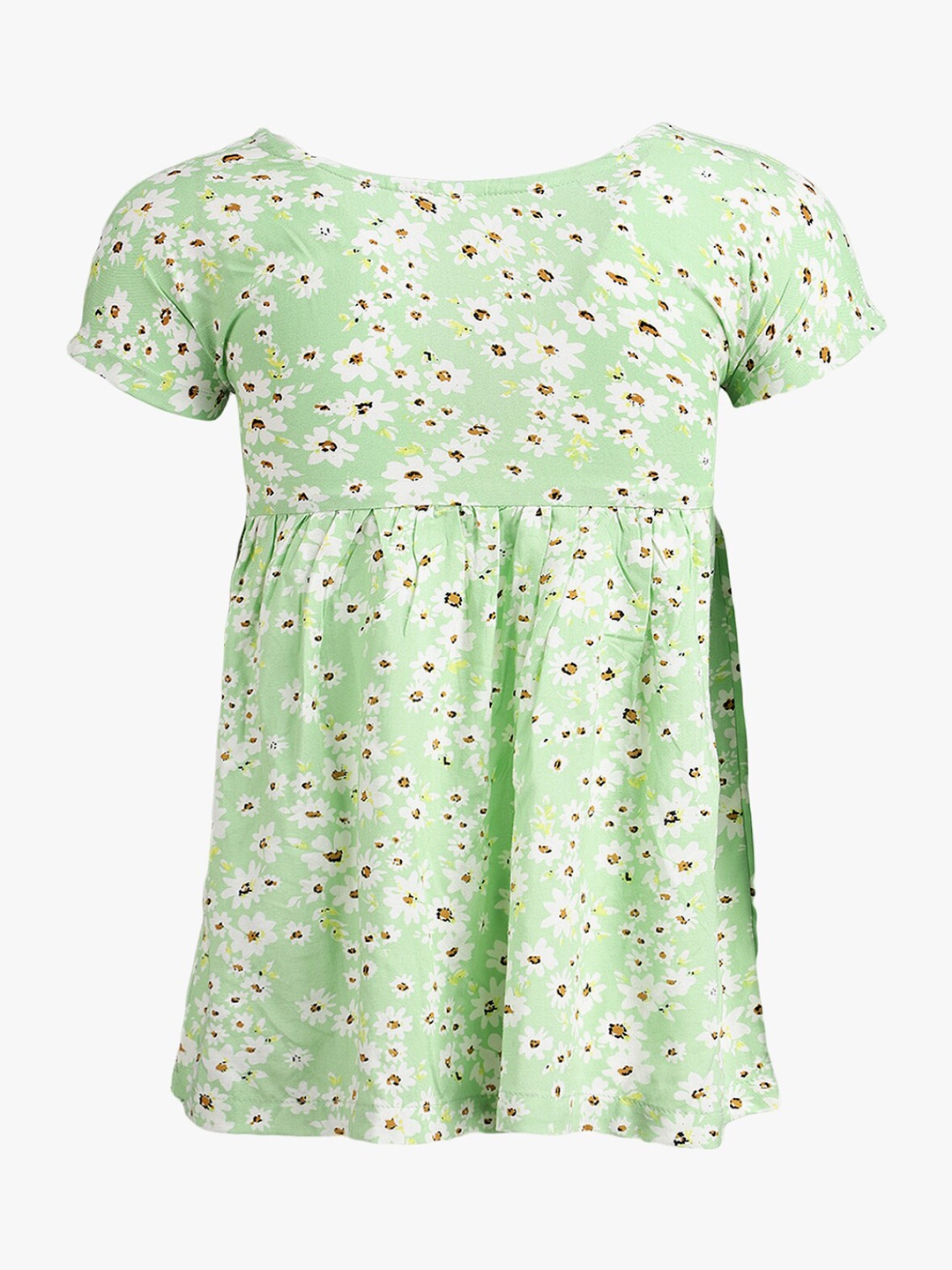 V-Mart Floral Print Fit & Flare Dress, Green
