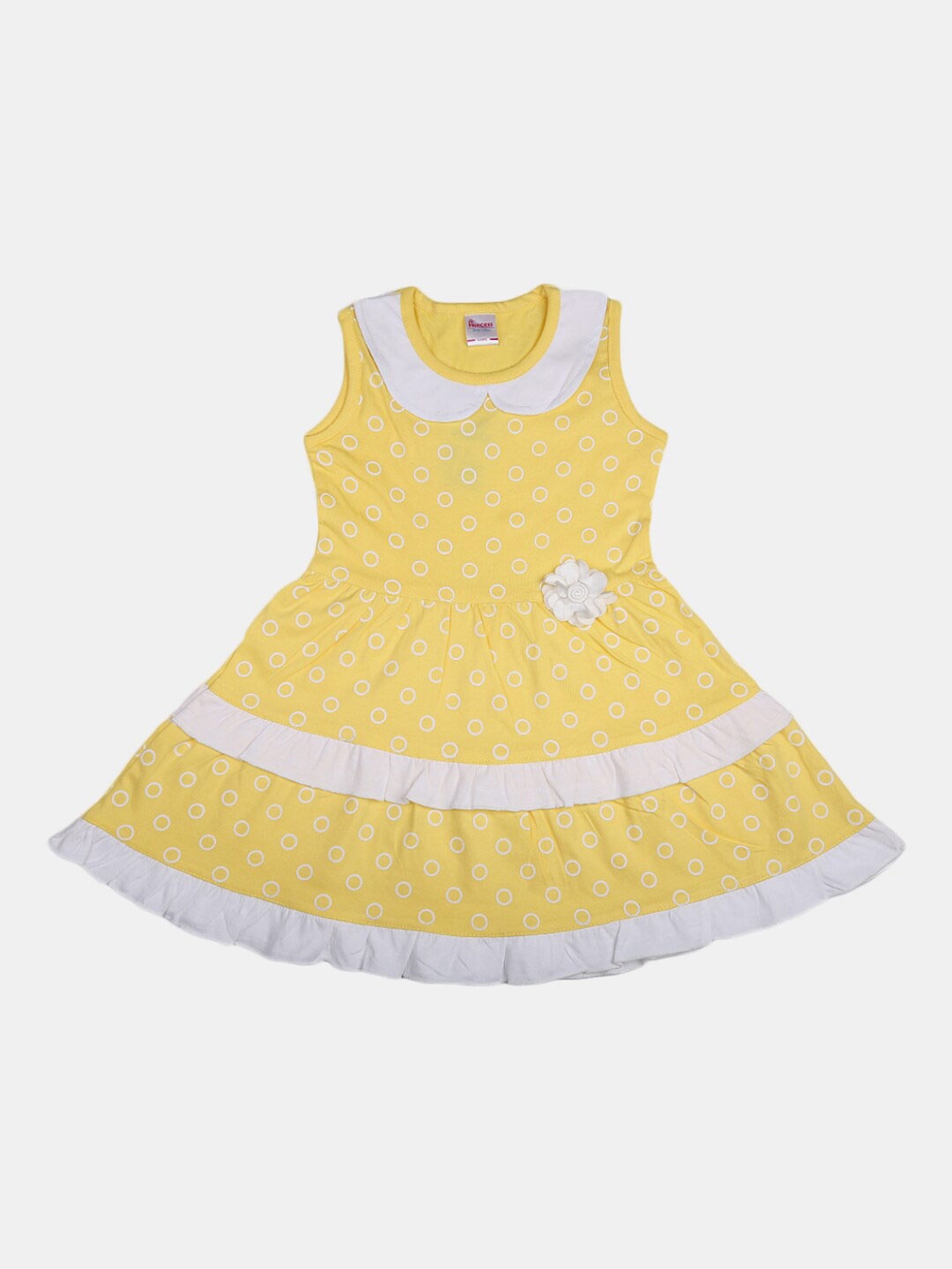 V-Mart Girls Polka Dots Print Peter Pan Collar Cotton Fit & Flare Dress, Yellow
V-Mart Girls Polka Dots Print Peter Pan Collar Cotton Fit & Flare Dress, Yellow