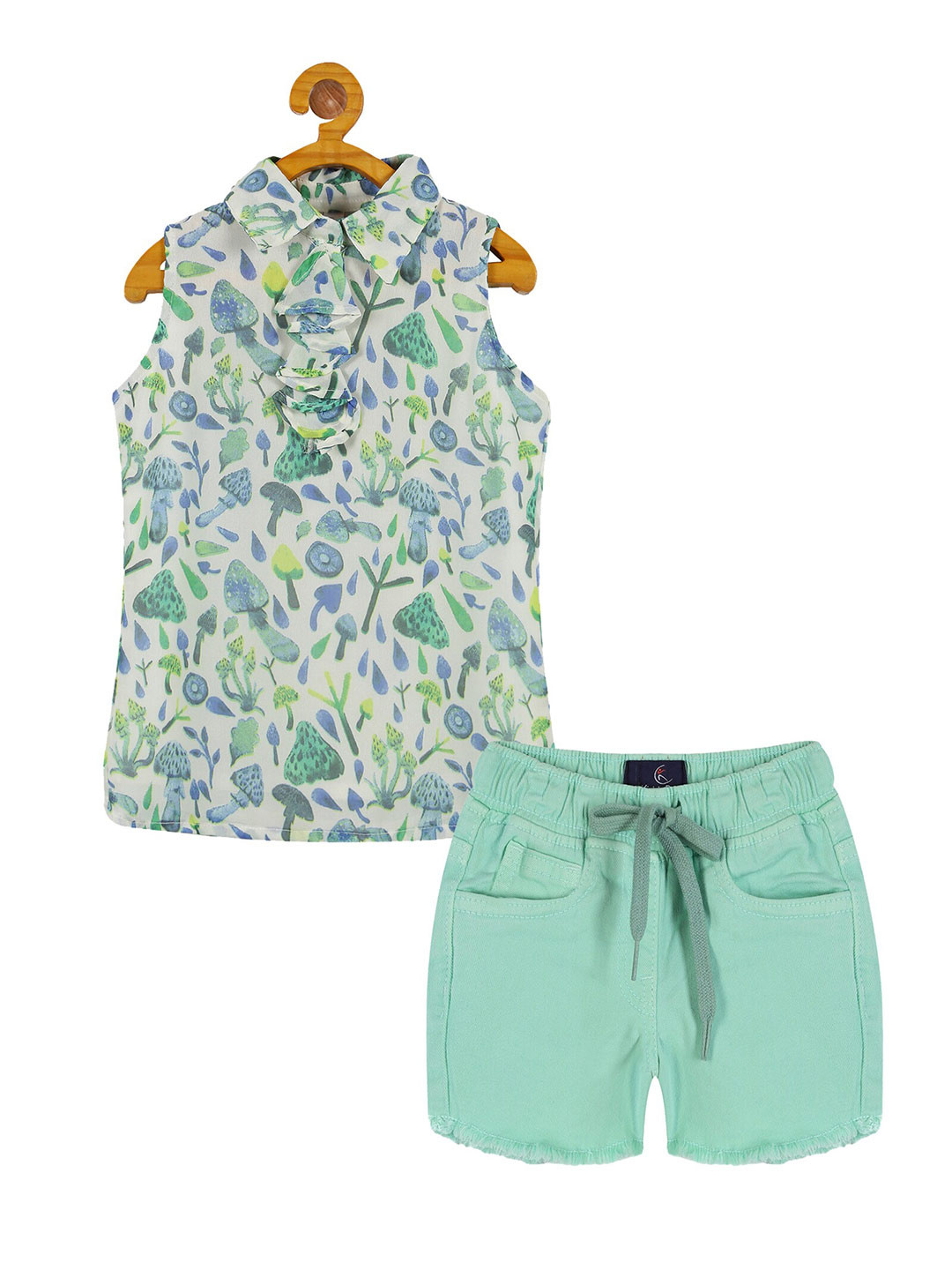 KiddoPanti Girls Floral Printed Top with Shorts, White
KiddoPanti Girls Floral Printed Top with Shorts, White