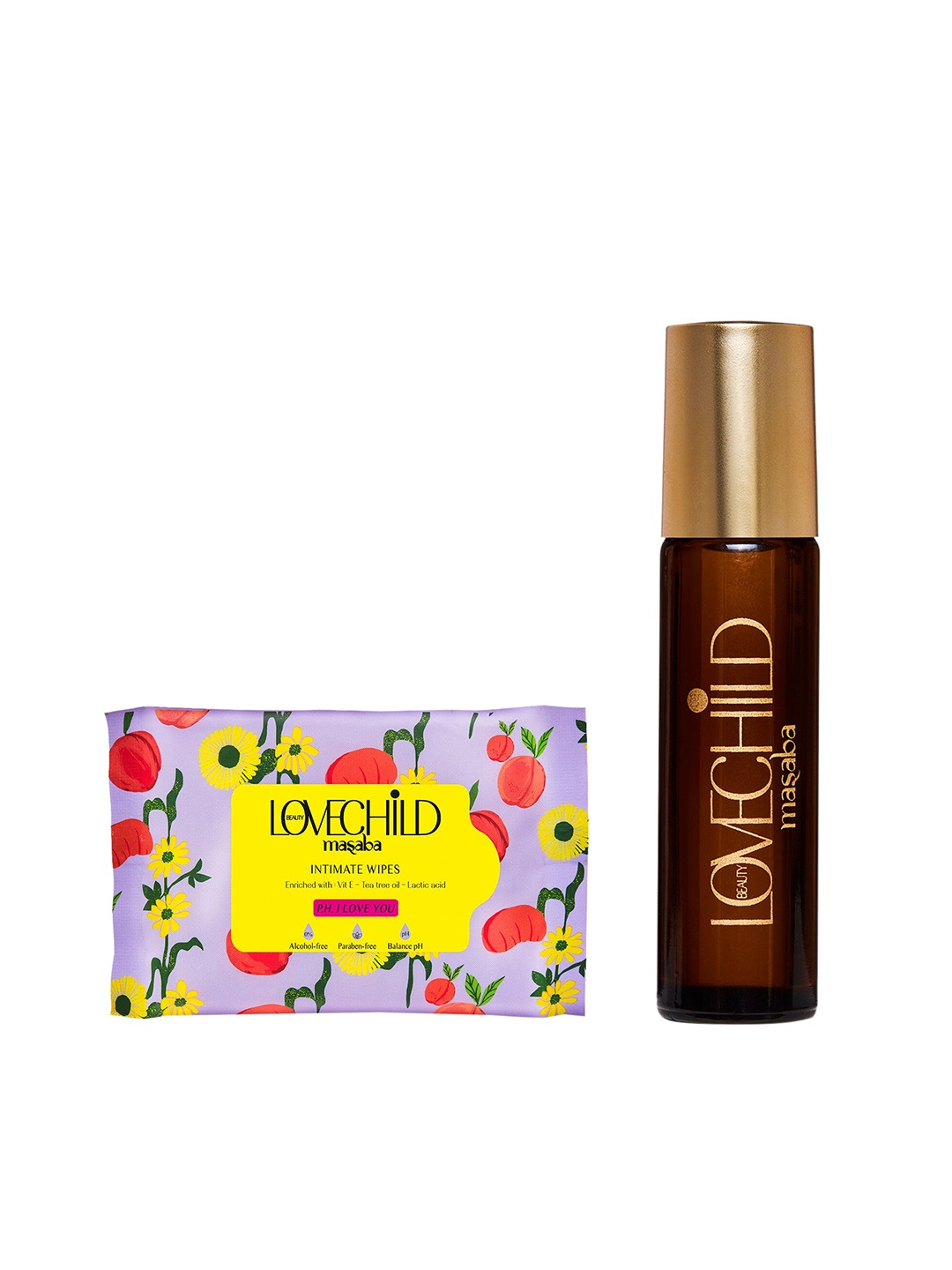 Lovechild Masaba Set of pH I Love You Intimate Wipes - 10 Pcs & Lavender Body Oil - 10 ml, Multi
Lovechild Masaba Set of pH I Love You Intimate Wipes - 10 Pcs & Lavender Body Oil - 10 ml, Multi