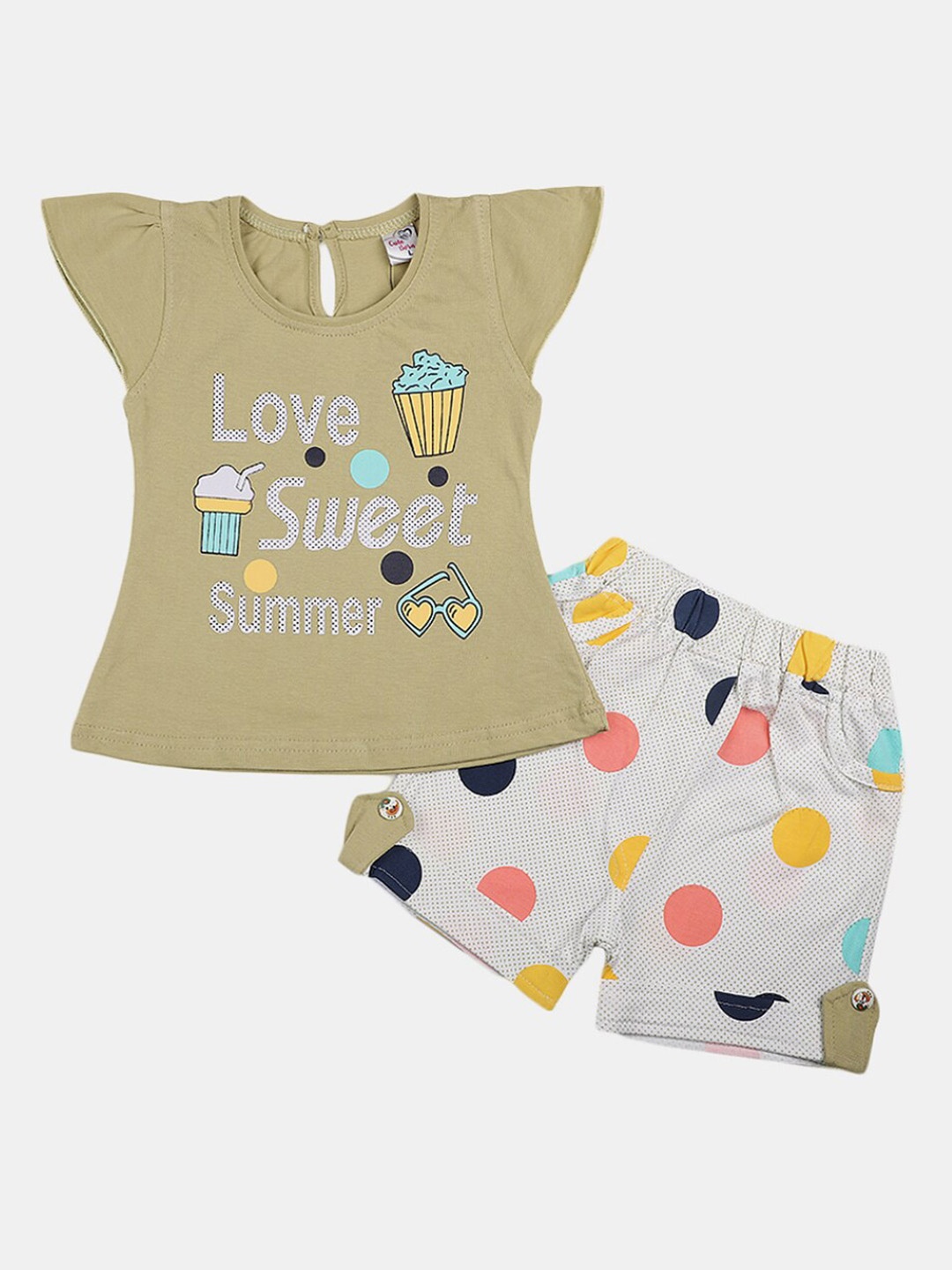 V-Mart Infant Girls Printed Pure Cotton Round Neck Top with Shorts Clothing Set, Olive
V-Mart Infant Girls Printed Pure Cotton Round Neck Top with Shorts Clothing Set, Olive
