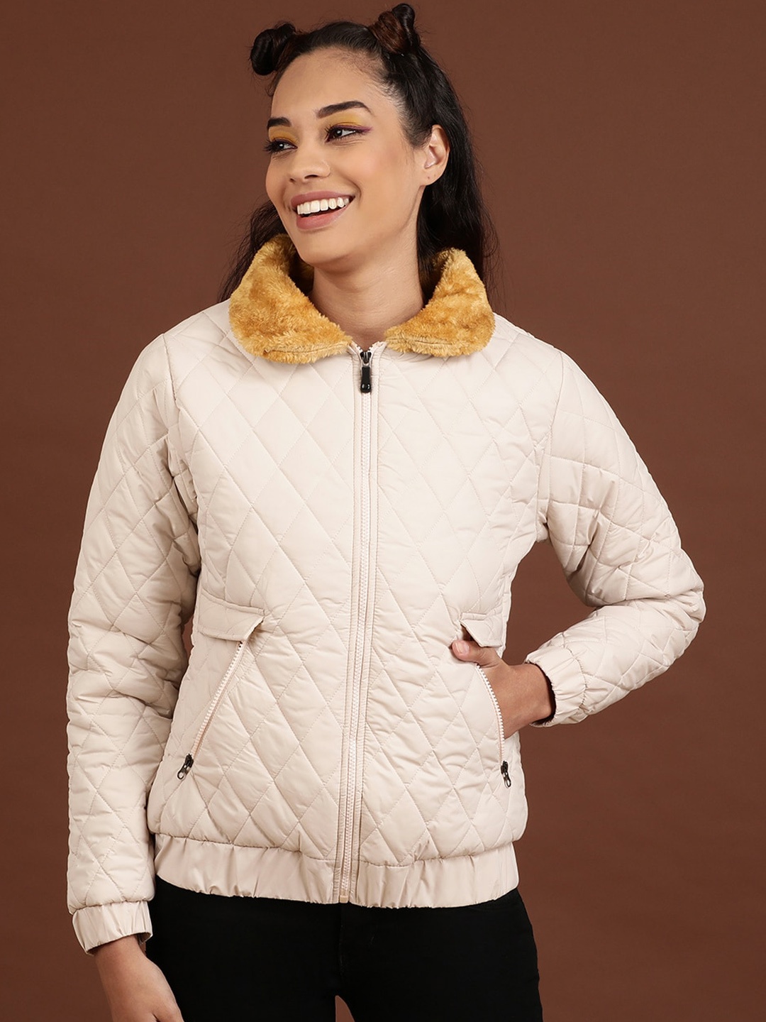 Freehand by The Indian Garage Co Spread Collar Quilted Jacket With Faux Fur Trim, Pink
Freehand by The Indian Garage Co Spread Collar Quilted Jacket With Faux Fur Trim, Pink