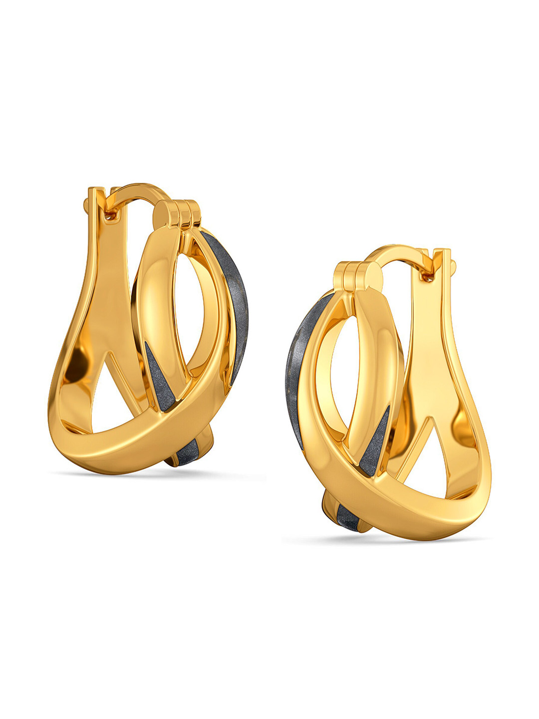 MELORRA Coal Twist 18KT Gold Hoop Earrings-6.79gm
MELORRA Coal Twist 18KT Gold Hoop Earrings-6.79gm