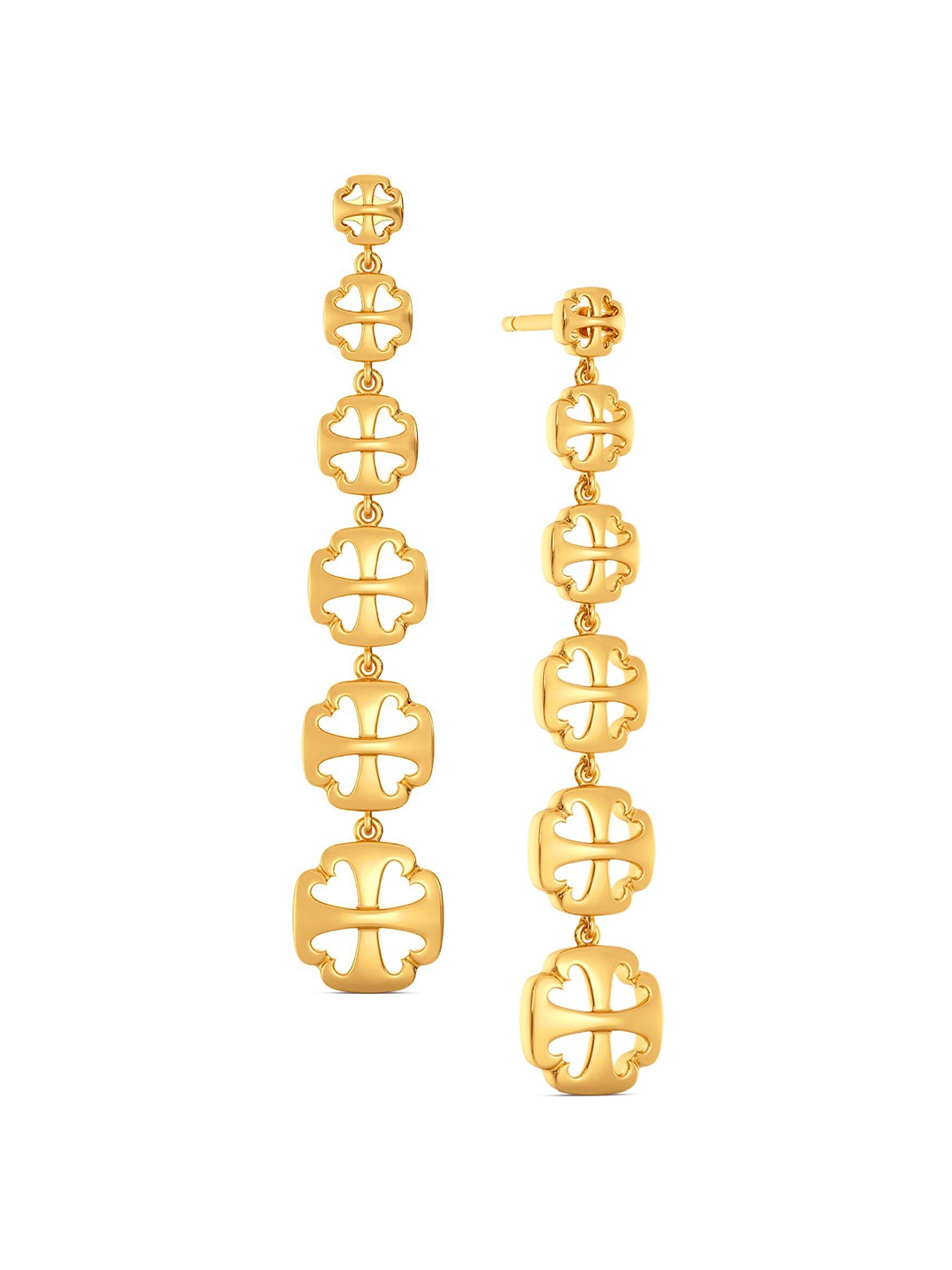 MELORRA 18KT Gold Prim N Elegant Contemporary Shaped Cut-Out Detail Drop Earrings-6.53 g
MELORRA 18KT Gold Prim N Elegant Contemporary Shaped Cut-Out Detail Drop Earrings-6.53 g