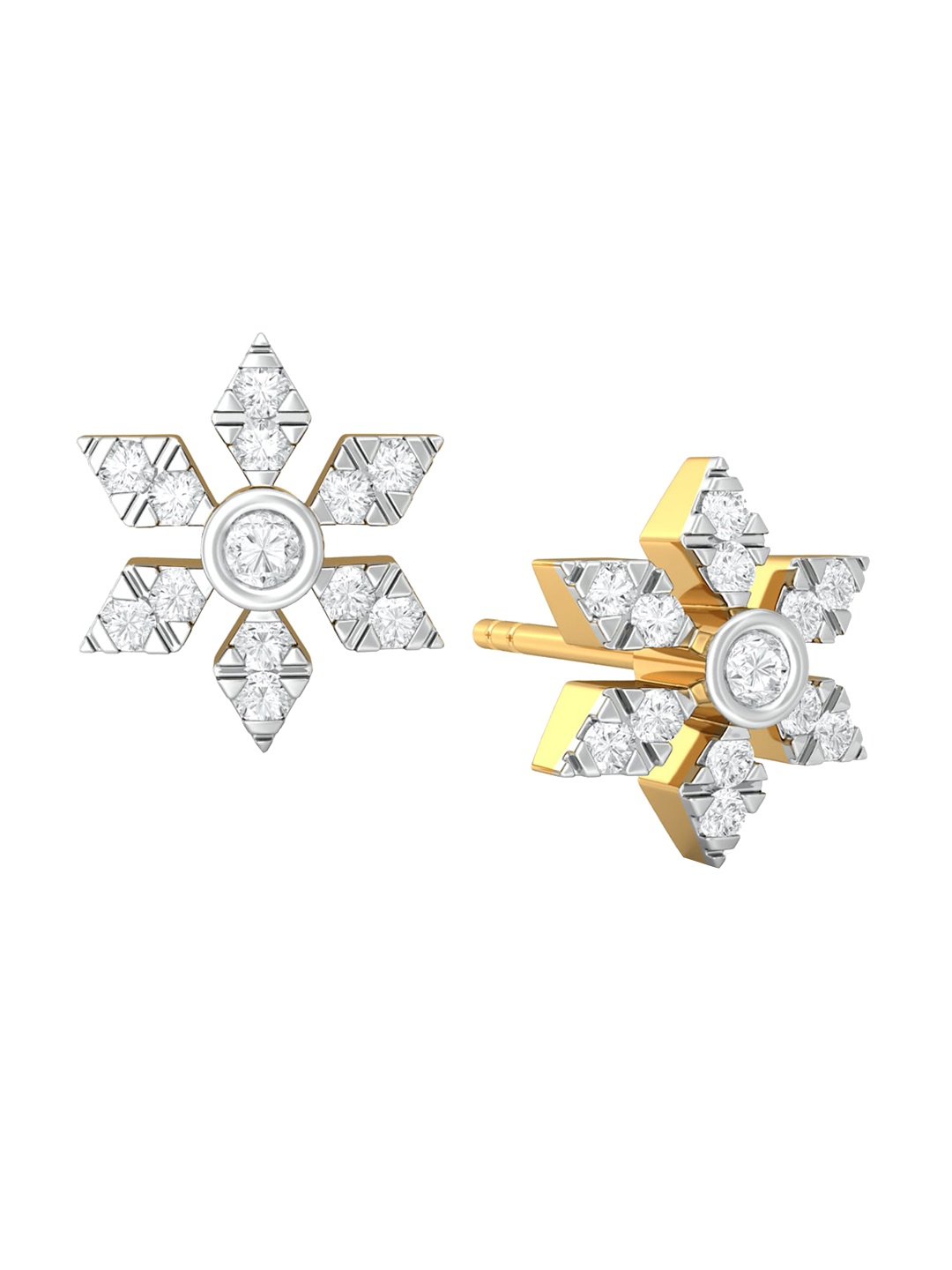 MELORRA Crochet Cluster Diamond-Studded Rhodium-Plated 18KT Gold Stud Earrings-2.58gm
MELORRA Crochet Cluster Diamond-Studded Rhodium-Plated 18KT Gold Stud Earrings-2.58gm