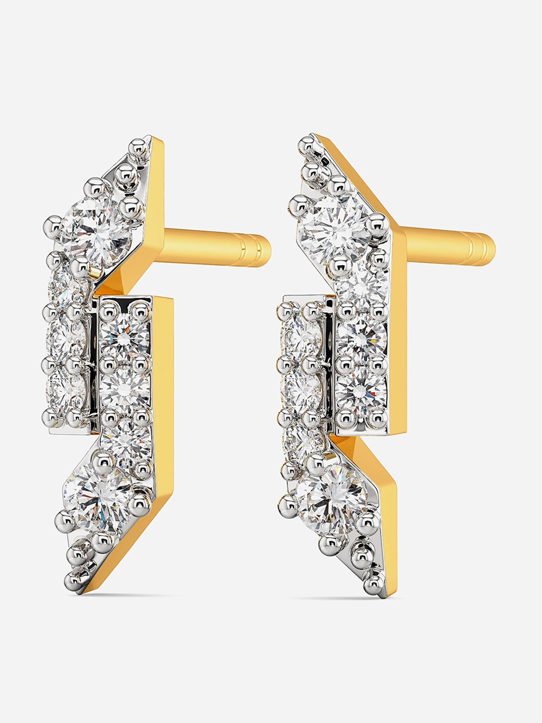 MELORRA Hide No More Diamond-Studded Rhodium-Plated 18KT Gold Studs Earrings- 1.6 gm
MELORRA Hide No More Diamond-Studded Rhodium-Plated 18KT Gold Studs Earrings- 1.6 gm