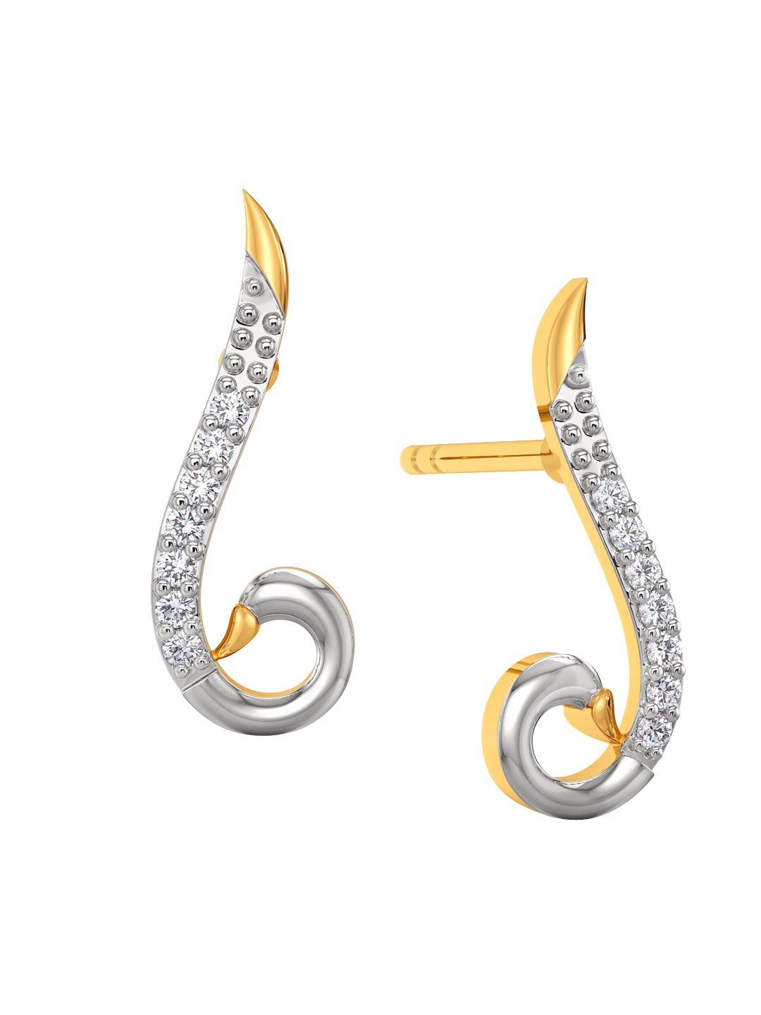 MELORRA Tale of Swan Diamond-Studded Rhodium-Plated 18KT Gold Studs Earrings- 1.55 gm
MELORRA Tale of Swan Diamond-Studded Rhodium-Plated 18KT Gold Studs Earrings- 1.55 gm