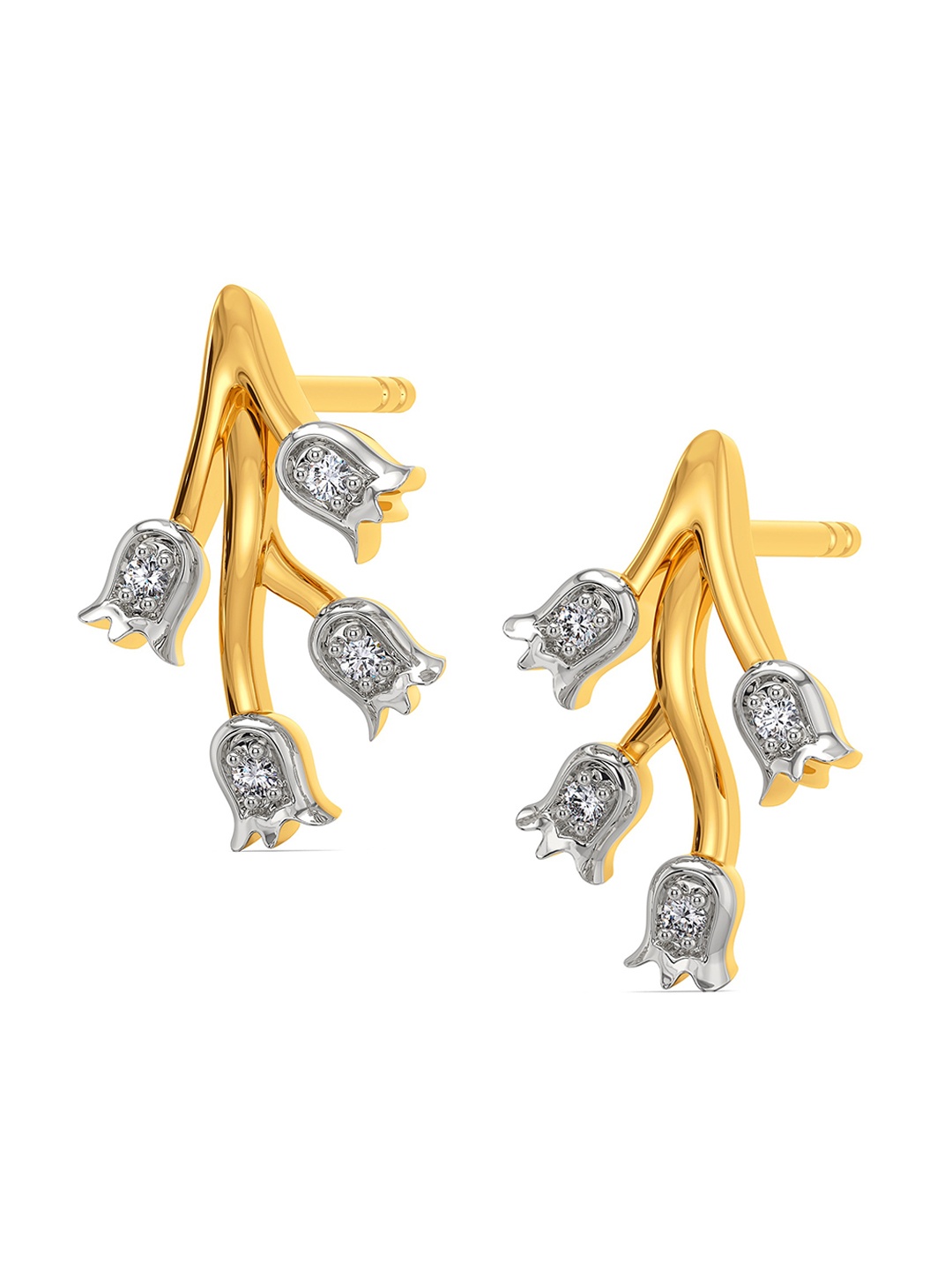 MELORRA Daffodil Dreams Diamond-Studded Rhodium-Plated 18KT Gold Studs Earrings- 2.13 gm
MELORRA Daffodil Dreams Diamond-Studded Rhodium-Plated 18KT Gold Studs Earrings- 2.13 gm