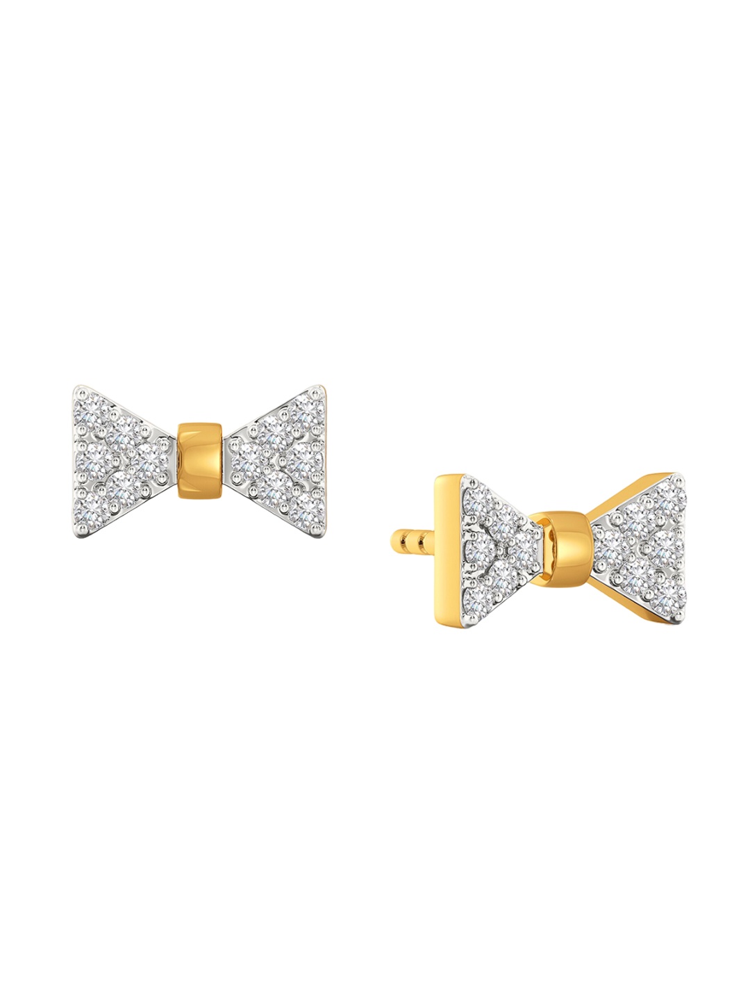 MELORRA The Bow Bash Diamond-Studded Rhodium-Plated 18KT Gold Studs Earrings-1.7 gm
MELORRA The Bow Bash Diamond-Studded Rhodium-Plated 18KT Gold Studs Earrings-1.7 gm